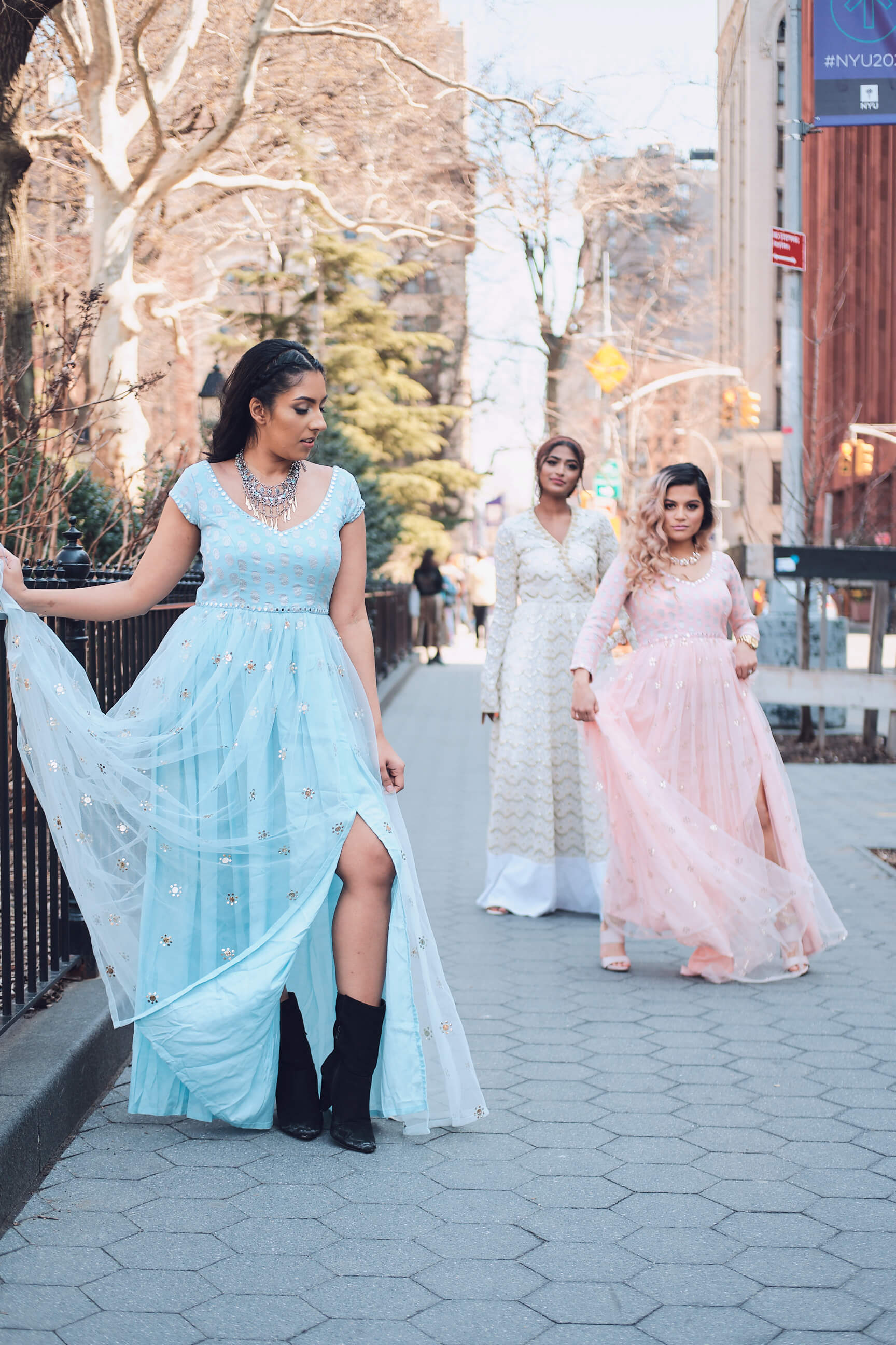 Nasreen - Roxy - Jessie B - holiCHIC - Browngirl Magazine - Collaboration - Indian Fashion Photography - Women's Fashion Photography - Lifestyle Photography - Washington Square Park, New York - Washington Mews