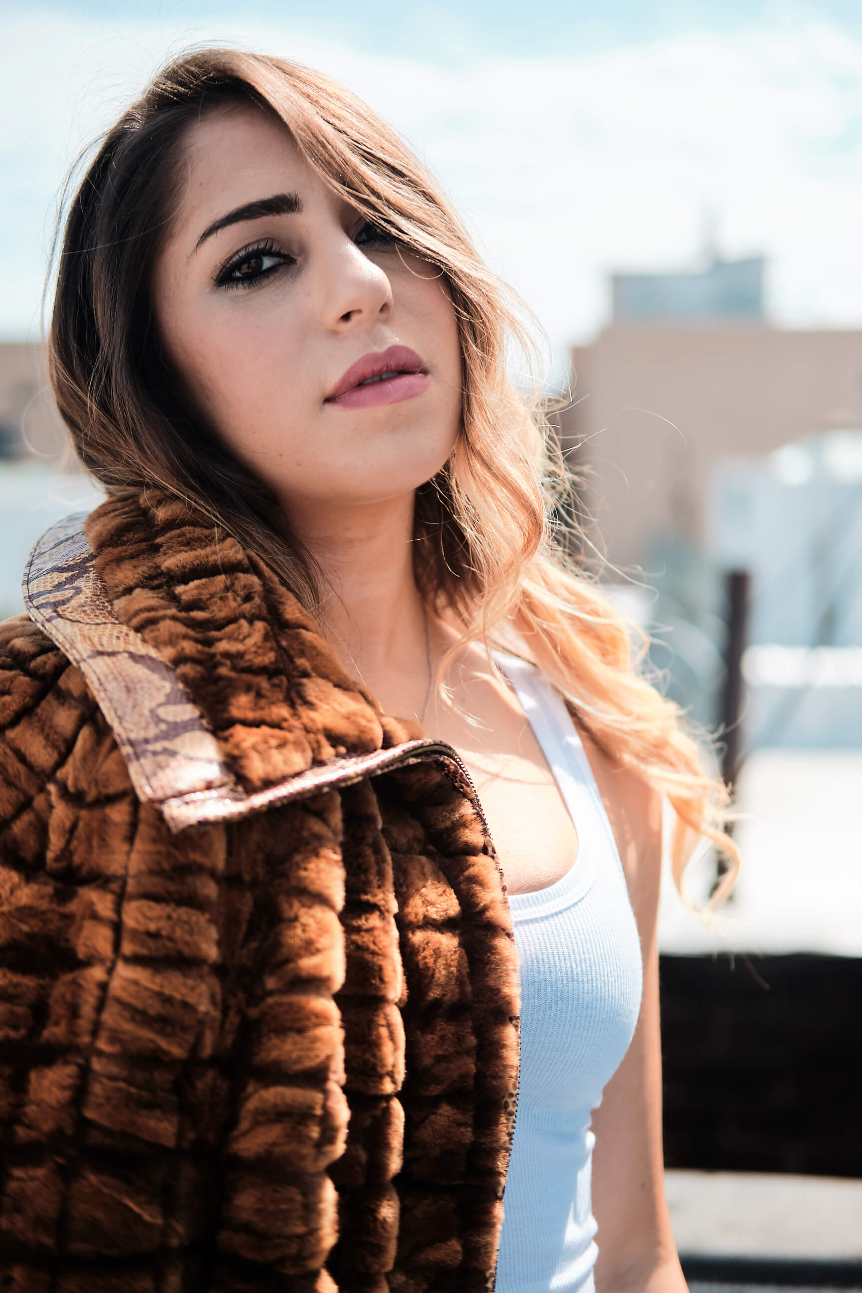 Mindy - Women's Fashion Photography - Portrait Photography - Ocean Avenue Rooftop - Brooklyn, New York