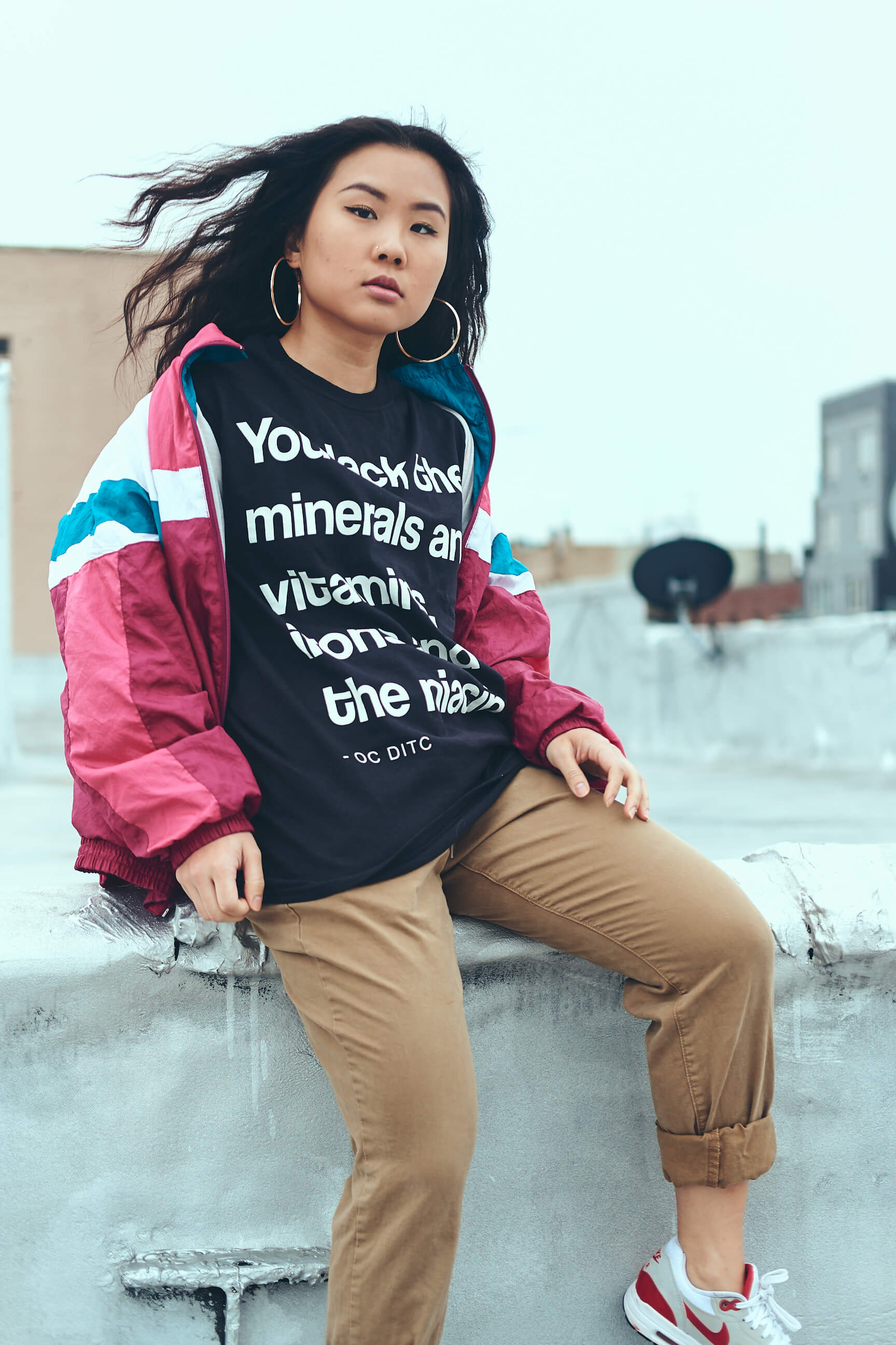 Jessie Wang - oc-ditc-lyric - t-shirt - Fashion Photography - Clothing Brand Photography - Ocean Avenue, Brooklyn, New York