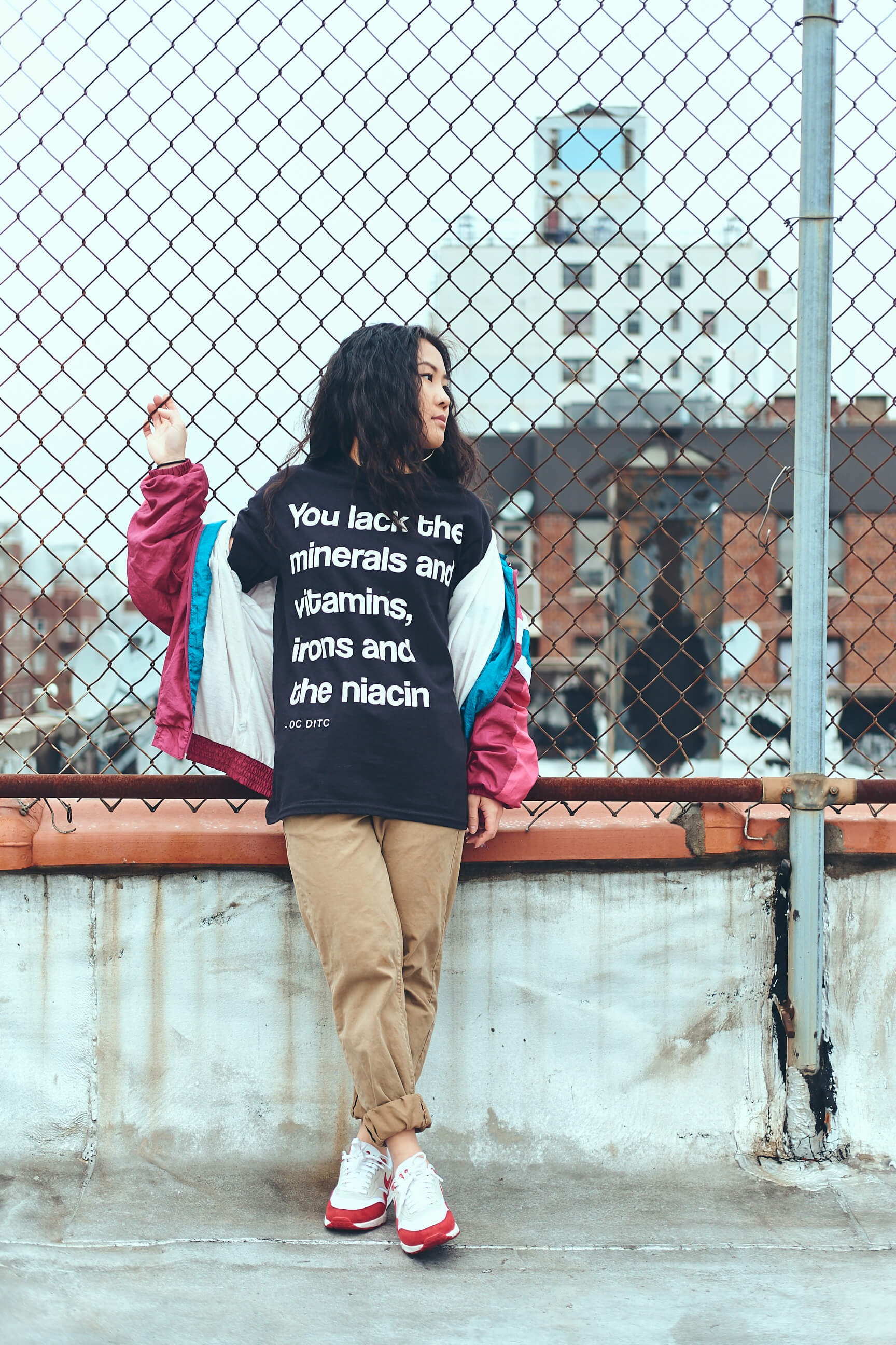 Jessie Wang - oc-ditc-lyric - t-shirt - Fashion Photography - Clothing Brand Photography - Ocean Avenue, Brooklyn, New York