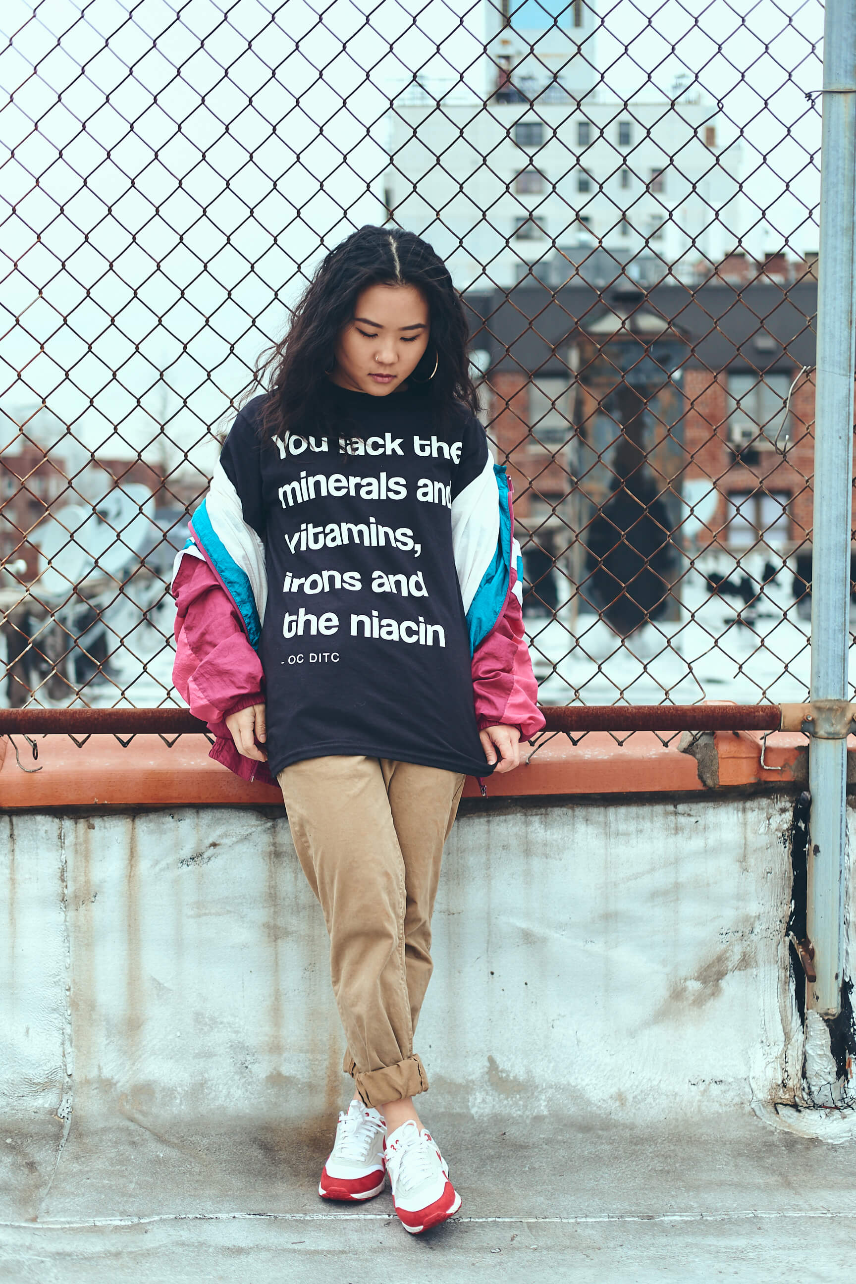 Jessie Wang - oc-ditc-lyric - t-shirt - Fashion Photography - Clothing Brand Photography - Ocean Avenue, Brooklyn, New York