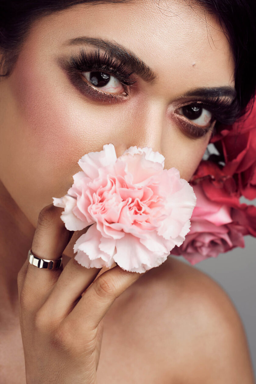 Jahnvi - Preeti, Makeup Artist - Beauty Editorial Portrait Photography - Floral Portrait Photography - Midwood, Brooklyn New York
