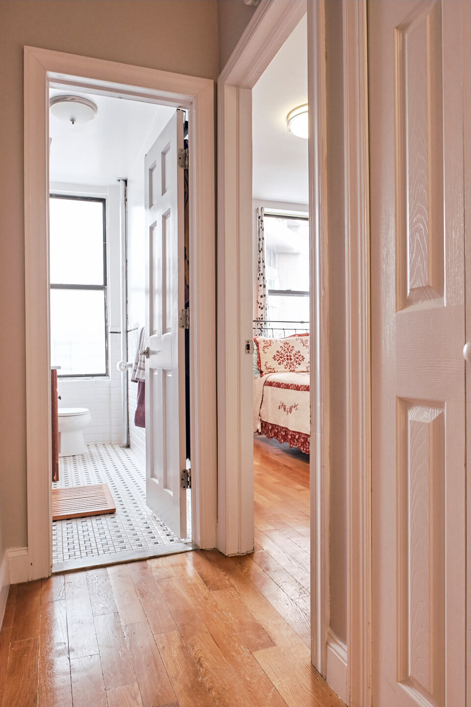 2W_111th_street - Hallway to Bedroom and Bathroom View - airBnB Photography