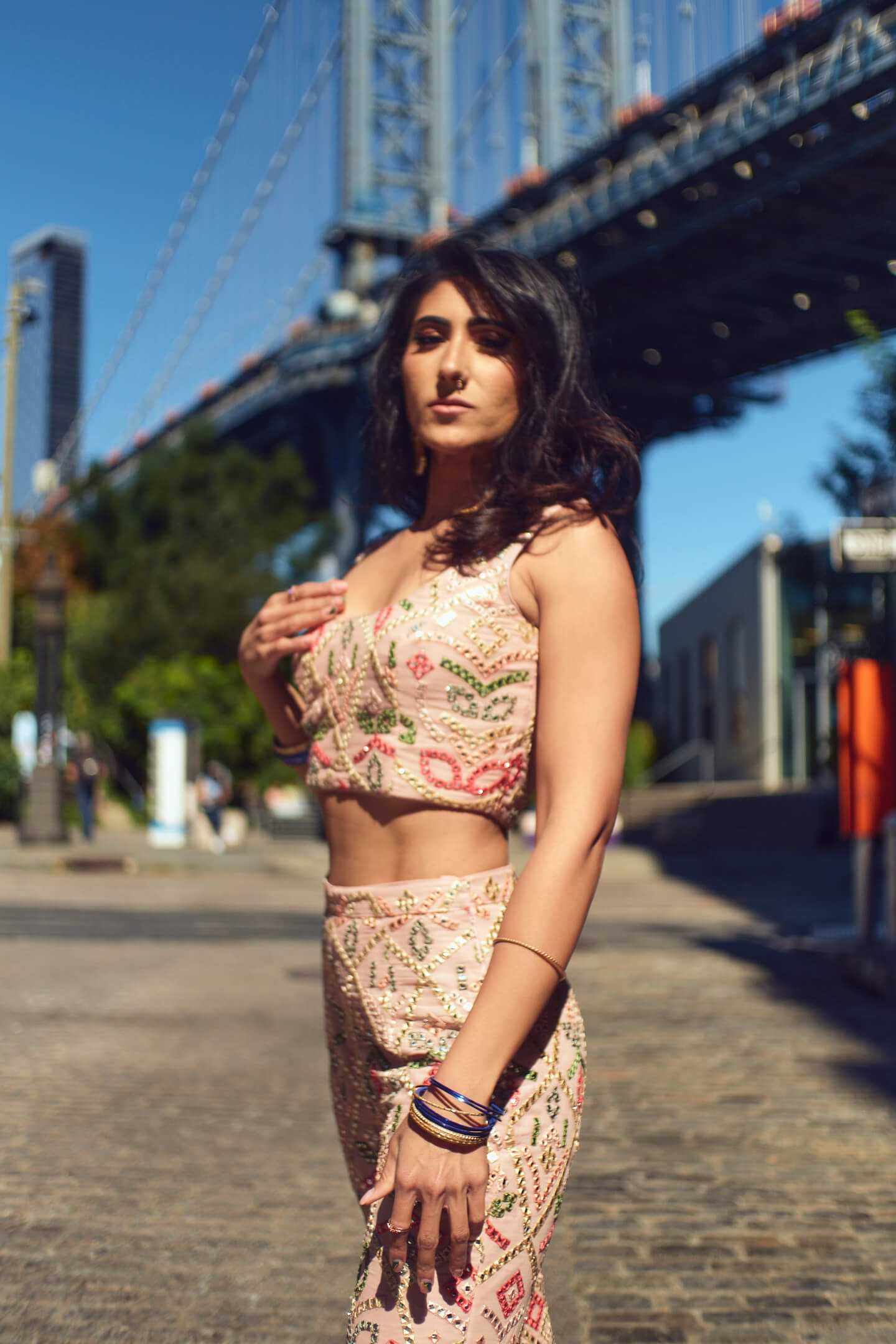 Navneet - Lifestyle Photography Session - Portrait Photography - Women's Fashion Photography - Dumbo Brooklyn - Manhattan Bridge