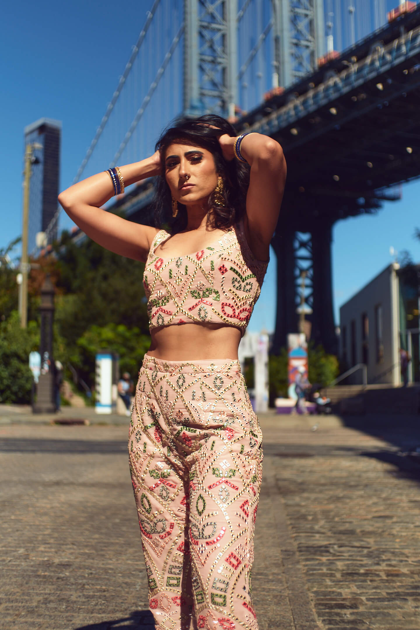 Navneet - Lifestyle Photography Session - Portrait Photography - Women's Fashion Photography - Dumbo Brooklyn - Manhattan Bridge