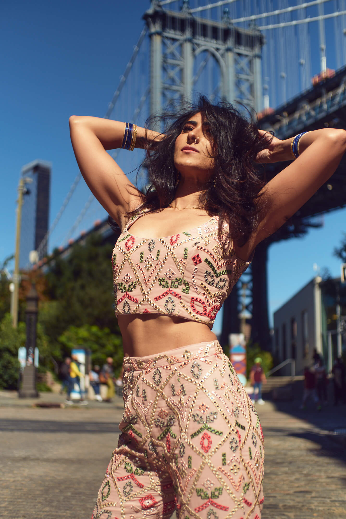 Navneet - Lifestyle Photography Session - Portrait Photography - Women's Fashion Photography - Dumbo Brooklyn - Manhattan Bridge