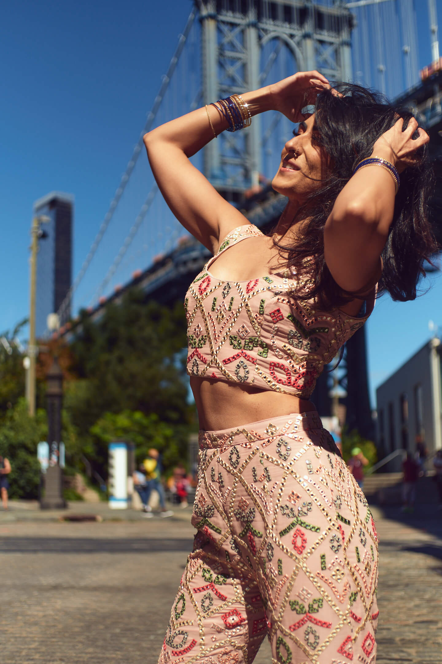 Navneet - Lifestyle Photography Session - Portrait Photography - Women's Fashion Photography - Dumbo Brooklyn - Manhattan Bridge