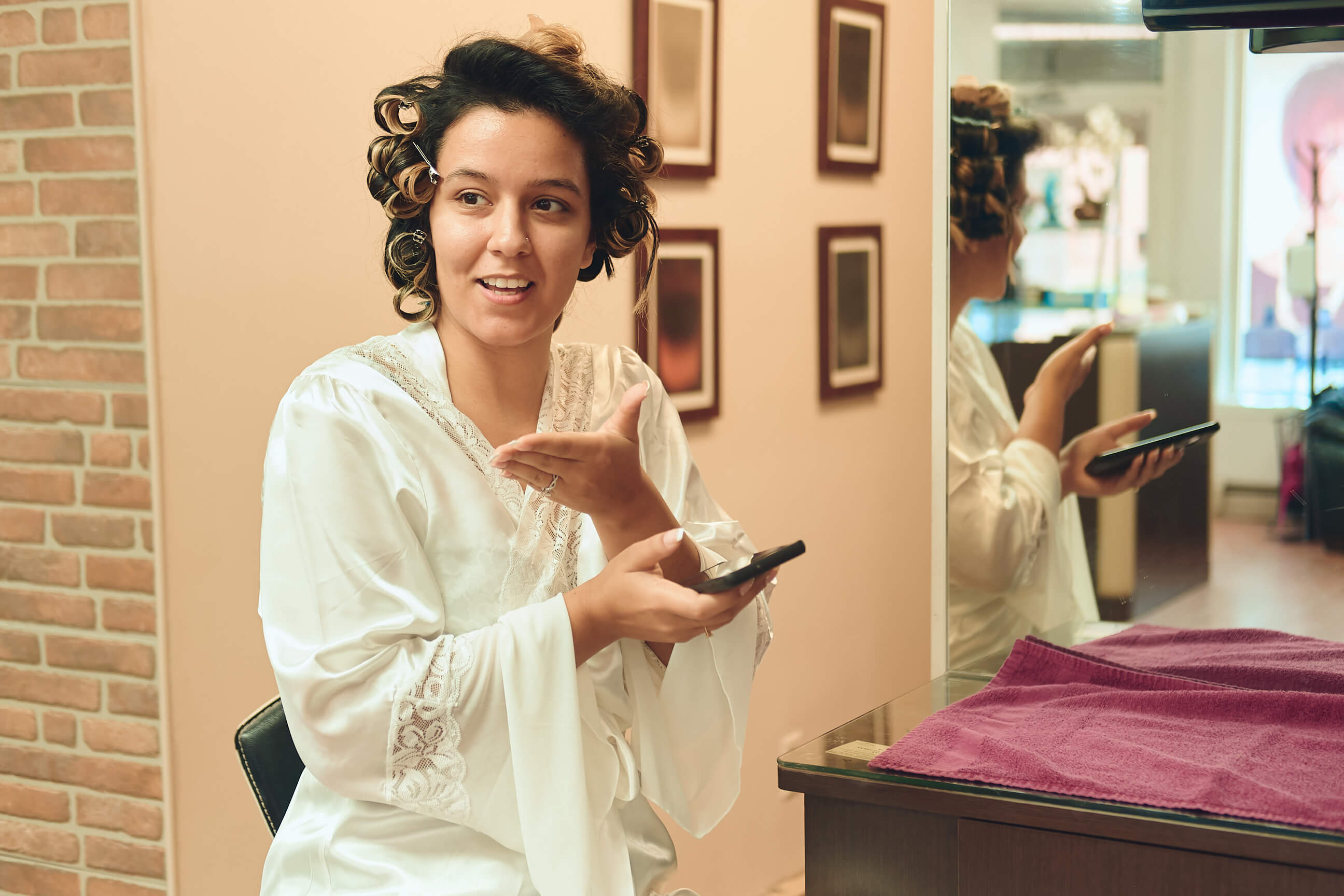 Sabrina - Wedding Day BTS - Hair & Makeup - Staten Island, New York - BTS Photography- Lifestyle Photography