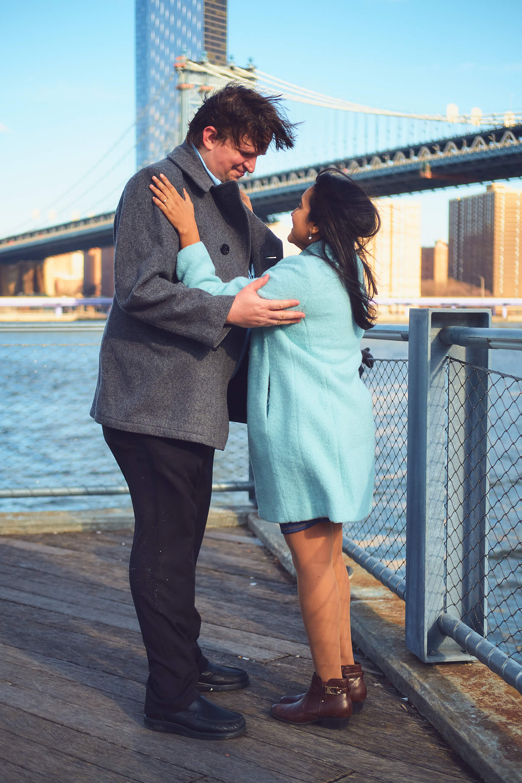 Flora - 1 Year Wedding Anniversary Photoshoot - Couples photography - Portrait Session - Dumbo Brooklyn Bridge Park - New York