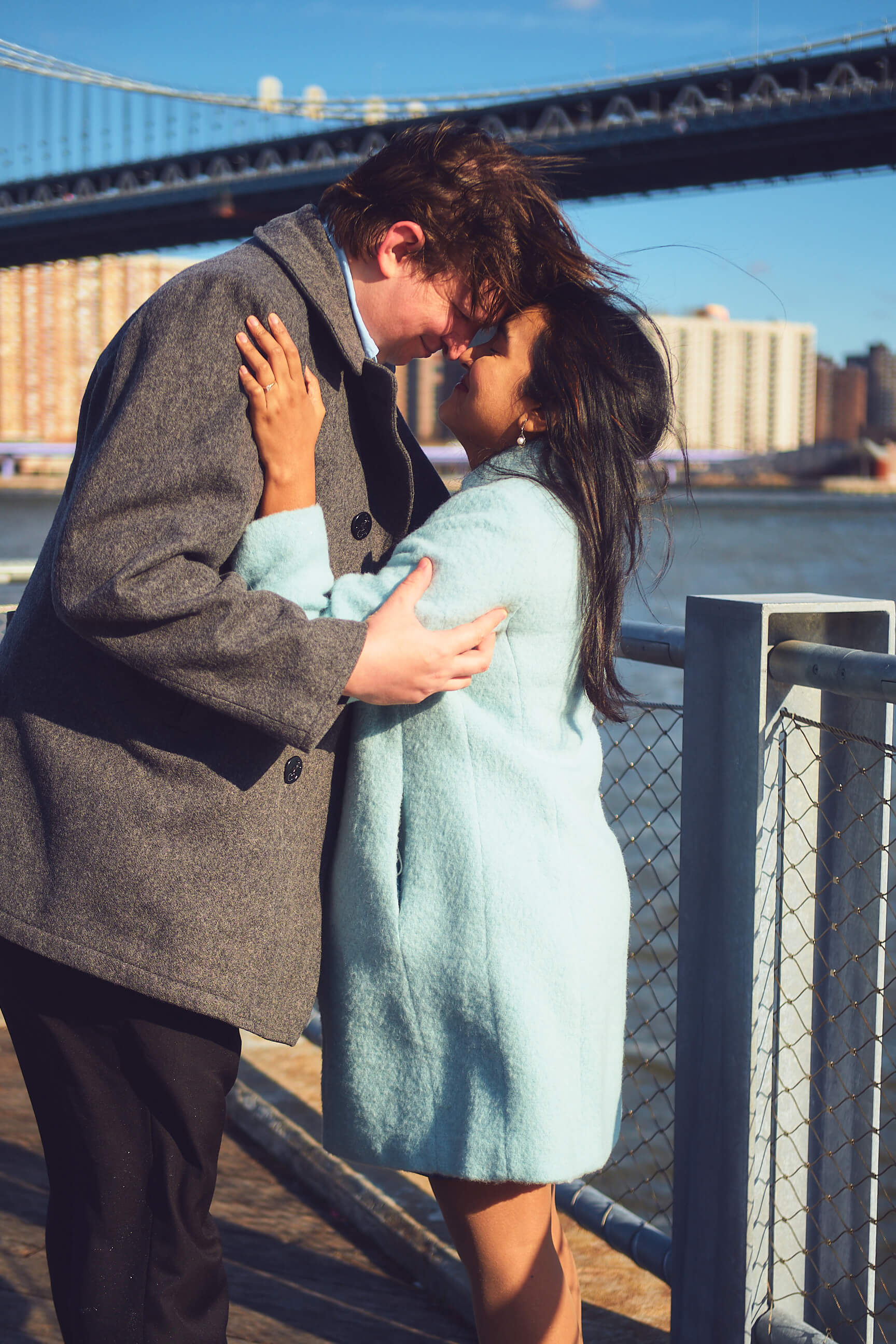 Flora - 1 Year Wedding Anniversary Photoshoot - Couples photography - Portrait Session - Dumbo Brooklyn Bridge Park - New York