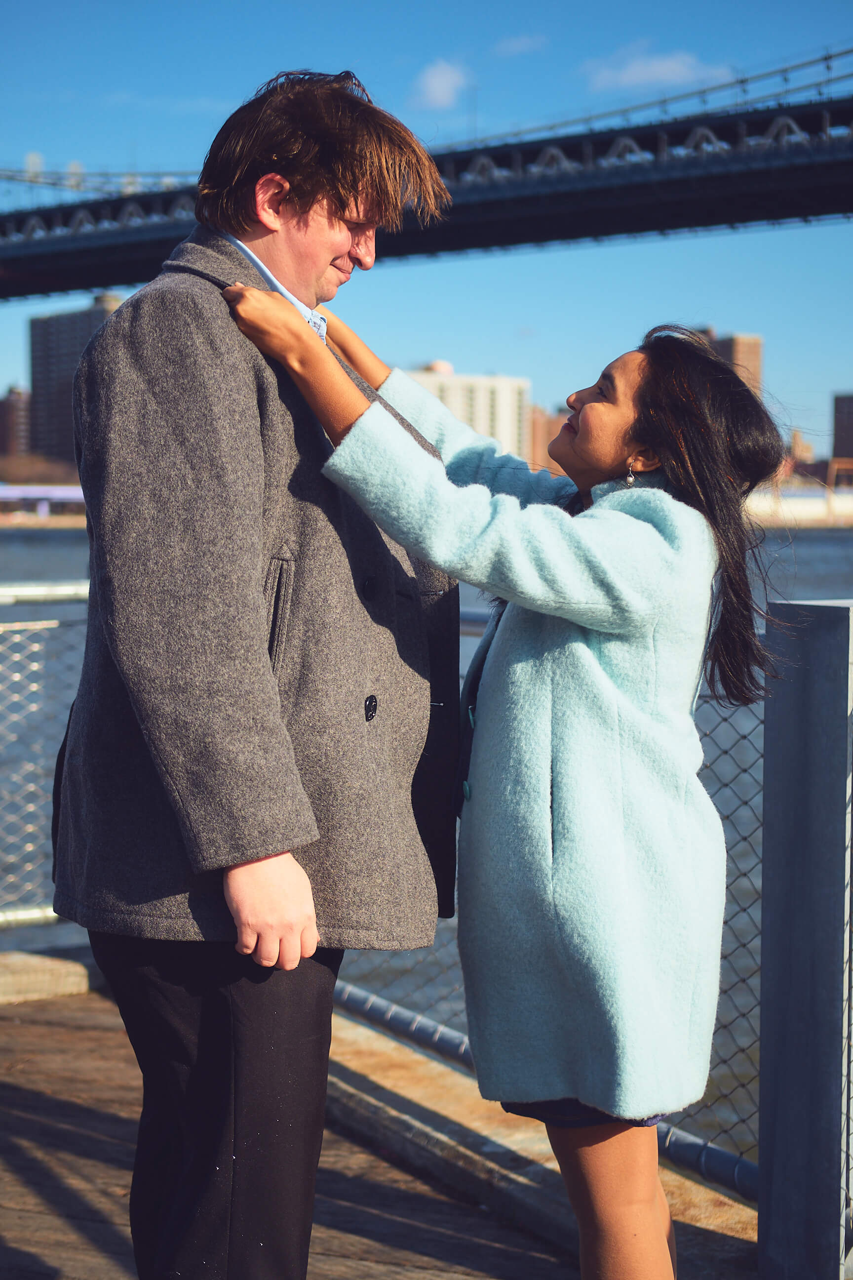 Flora - 1 Year Wedding Anniversary Photoshoot - Couples photography - Portrait Session - Dumbo Brooklyn Bridge Park - New York