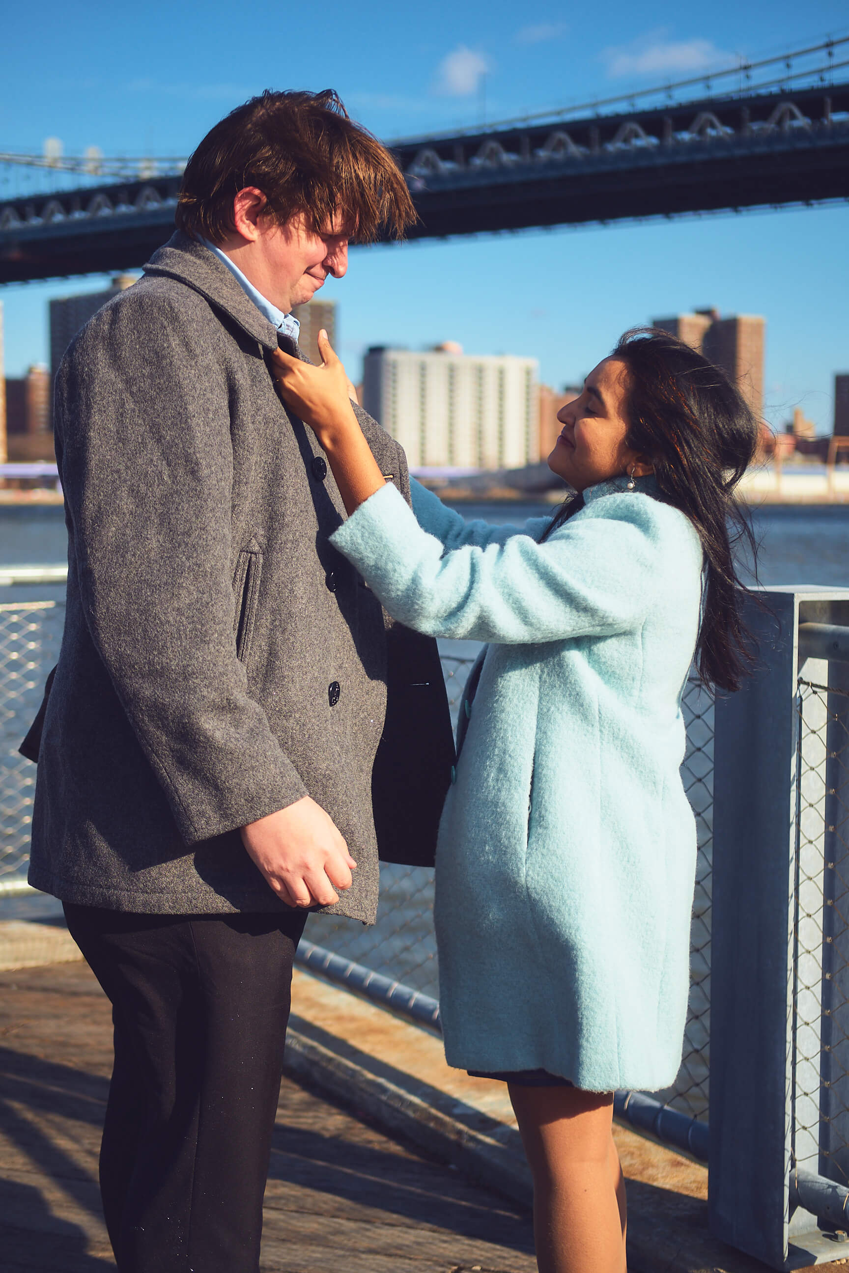 Flora - 1 Year Wedding Anniversary Photoshoot - Couples photography - Portrait Session - Dumbo Brooklyn Bridge Park - New York