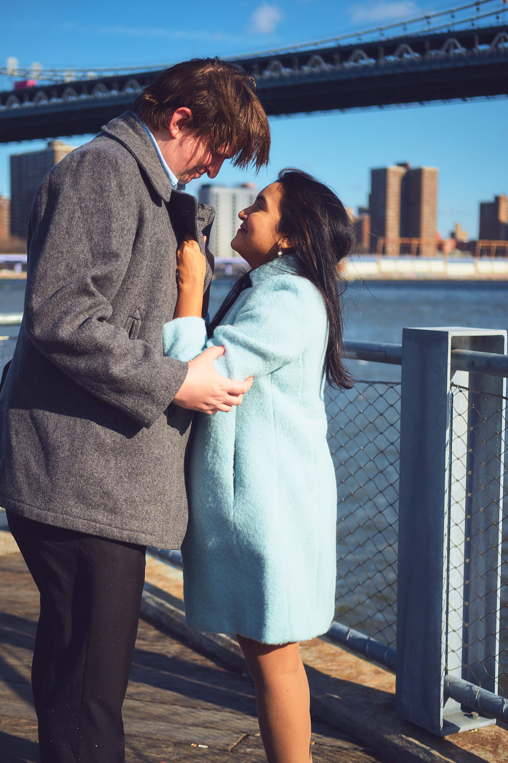 Flora - 1 Year Wedding Anniversary Photoshoot - Couples photography - Portrait Session - Dumbo Brooklyn Bridge Park - New York