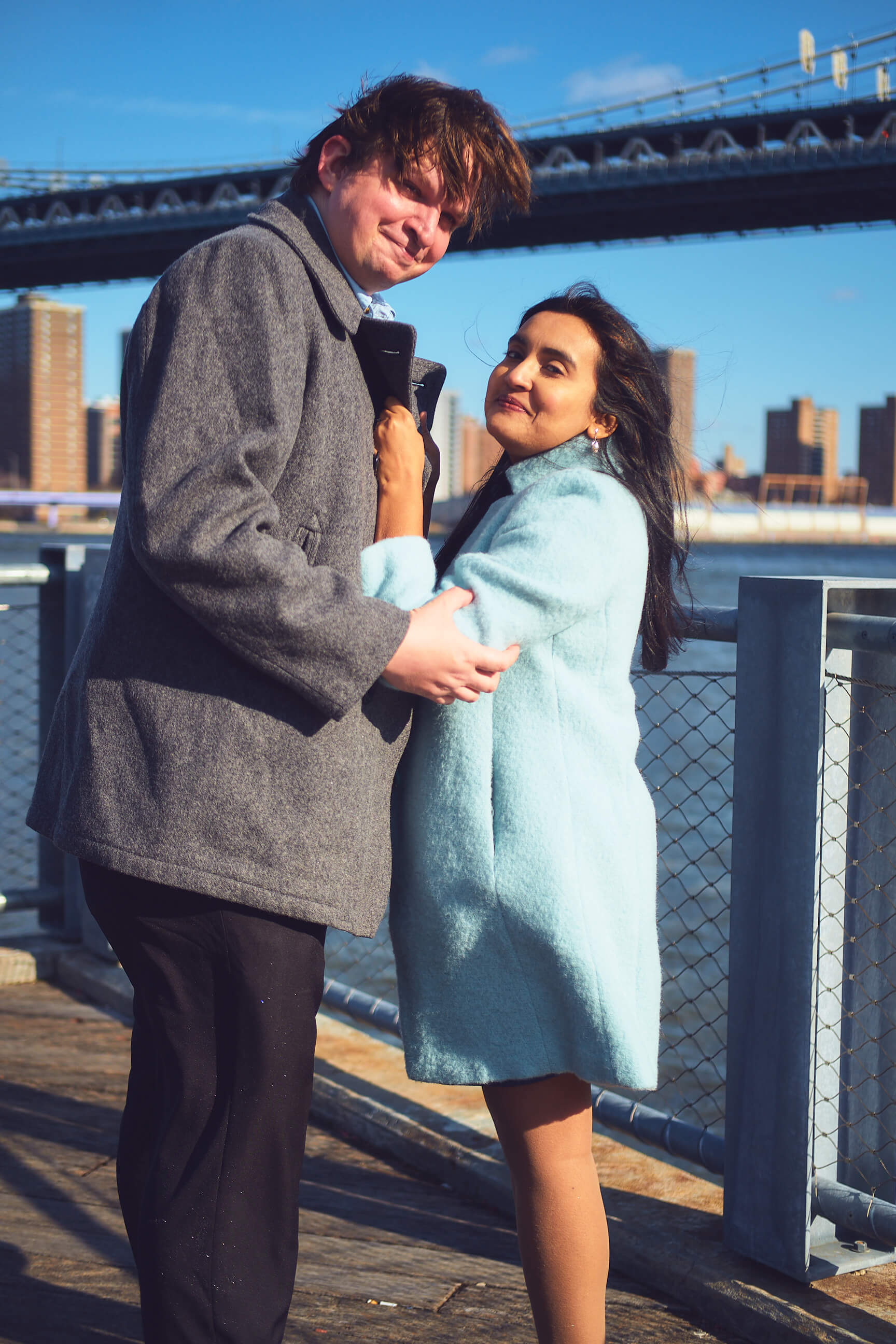 Flora - 1 Year Wedding Anniversary Photoshoot - Couples photography - Portrait Session - Dumbo Brooklyn Bridge Park - New York