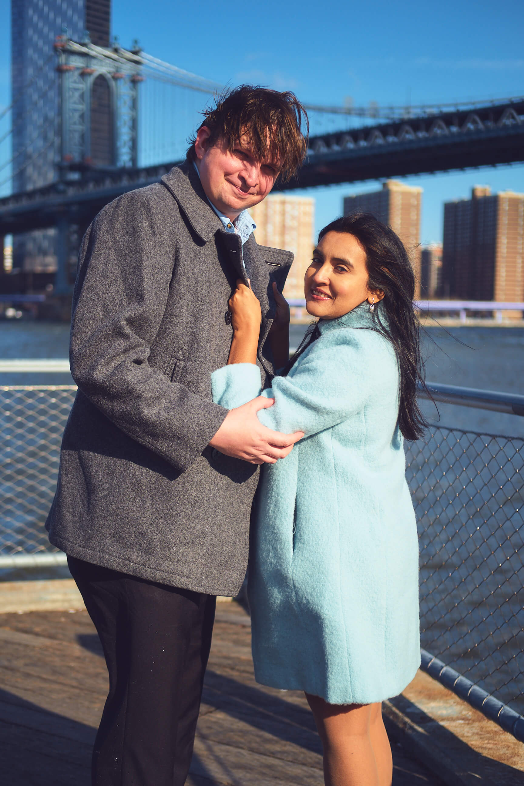 Flora - 1 Year Wedding Anniversary Photoshoot - Couples photography - Portrait Session - Dumbo Brooklyn Bridge Park - New York