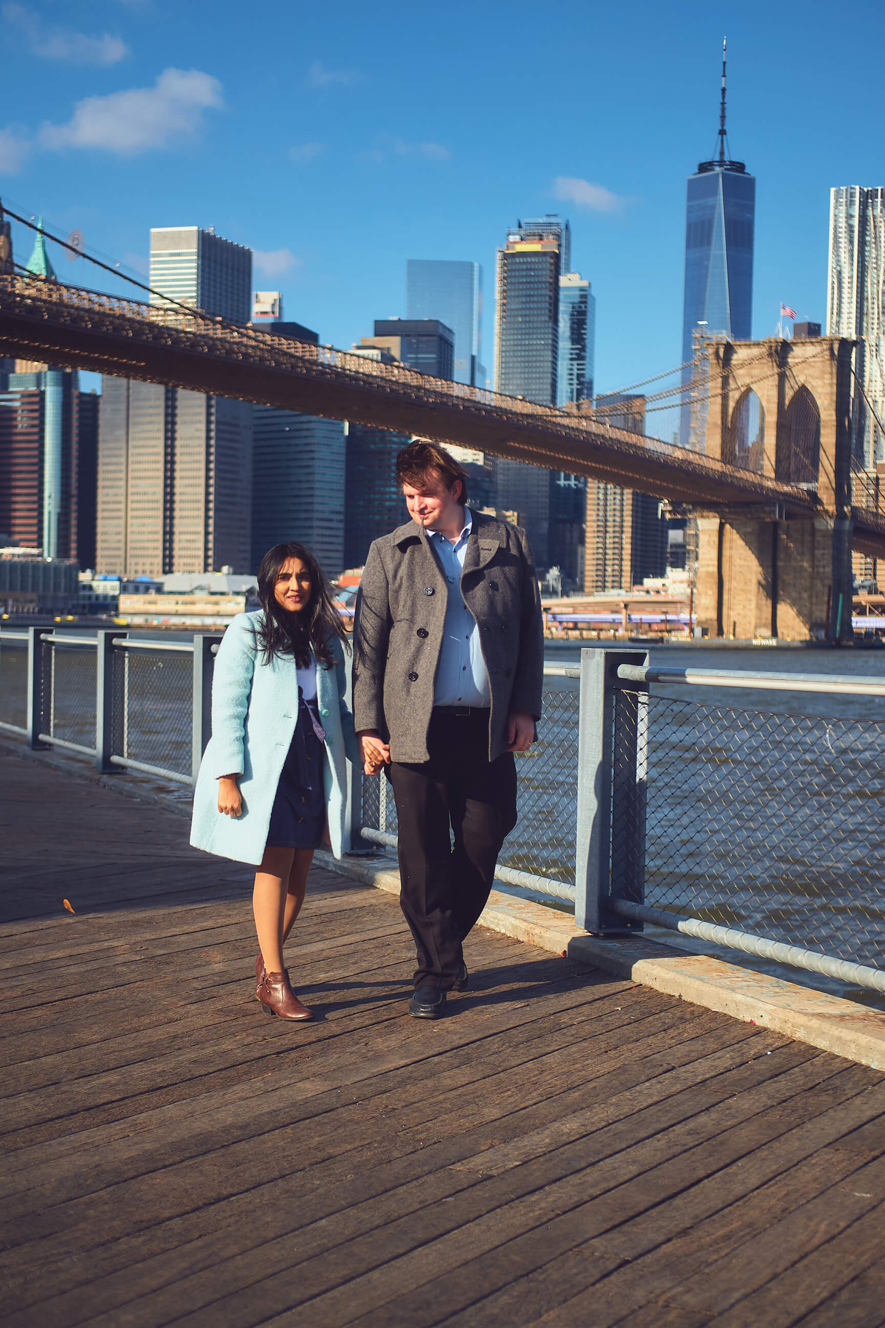 Flora - 1 Year Wedding Anniversary Photoshoot - Couples photography - Portrait Session - Dumbo Brooklyn Bridge Park - New York