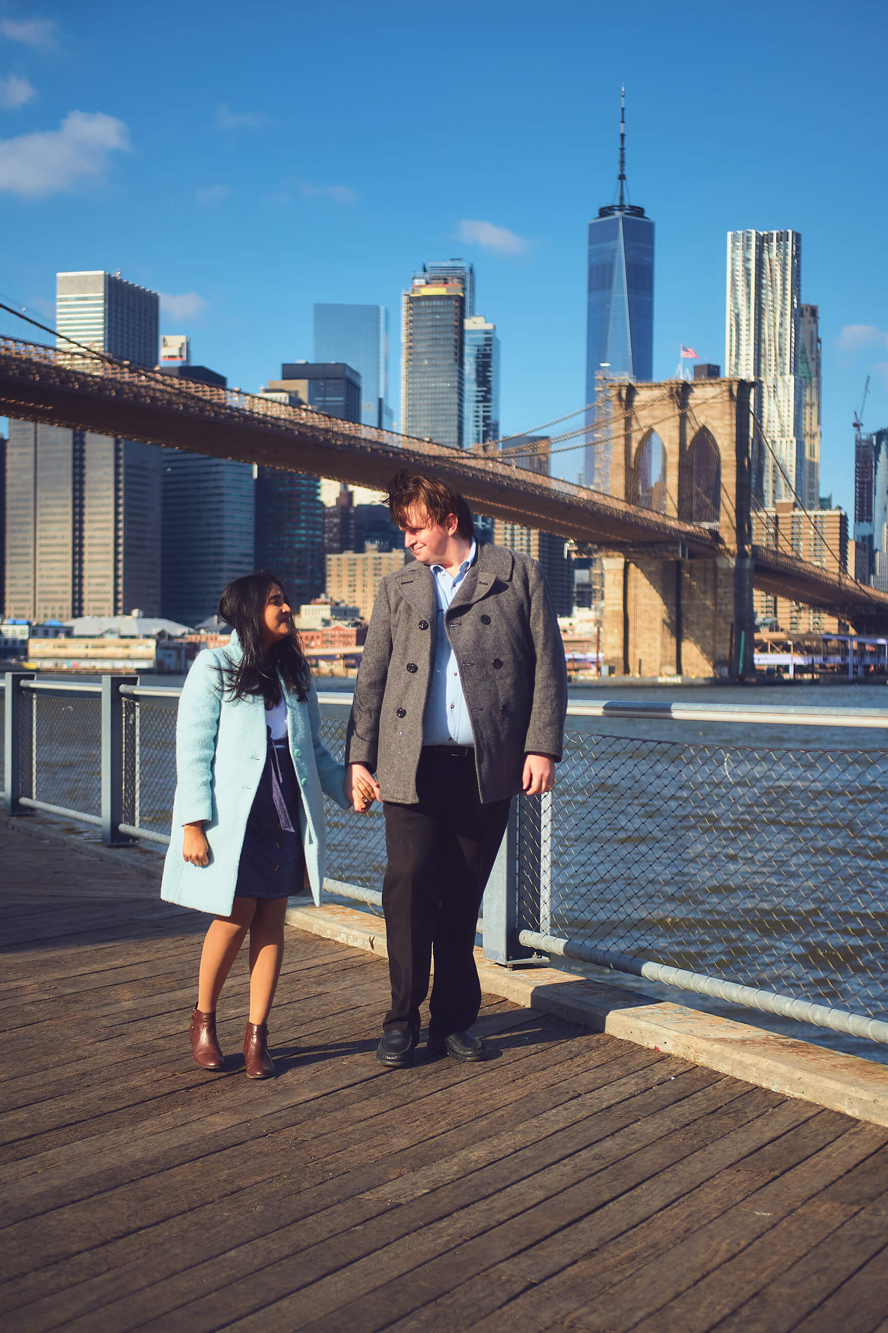 Flora - 1 Year Wedding Anniversary Photoshoot - Couples photography - Portrait Session - Dumbo Brooklyn Bridge Park - New York