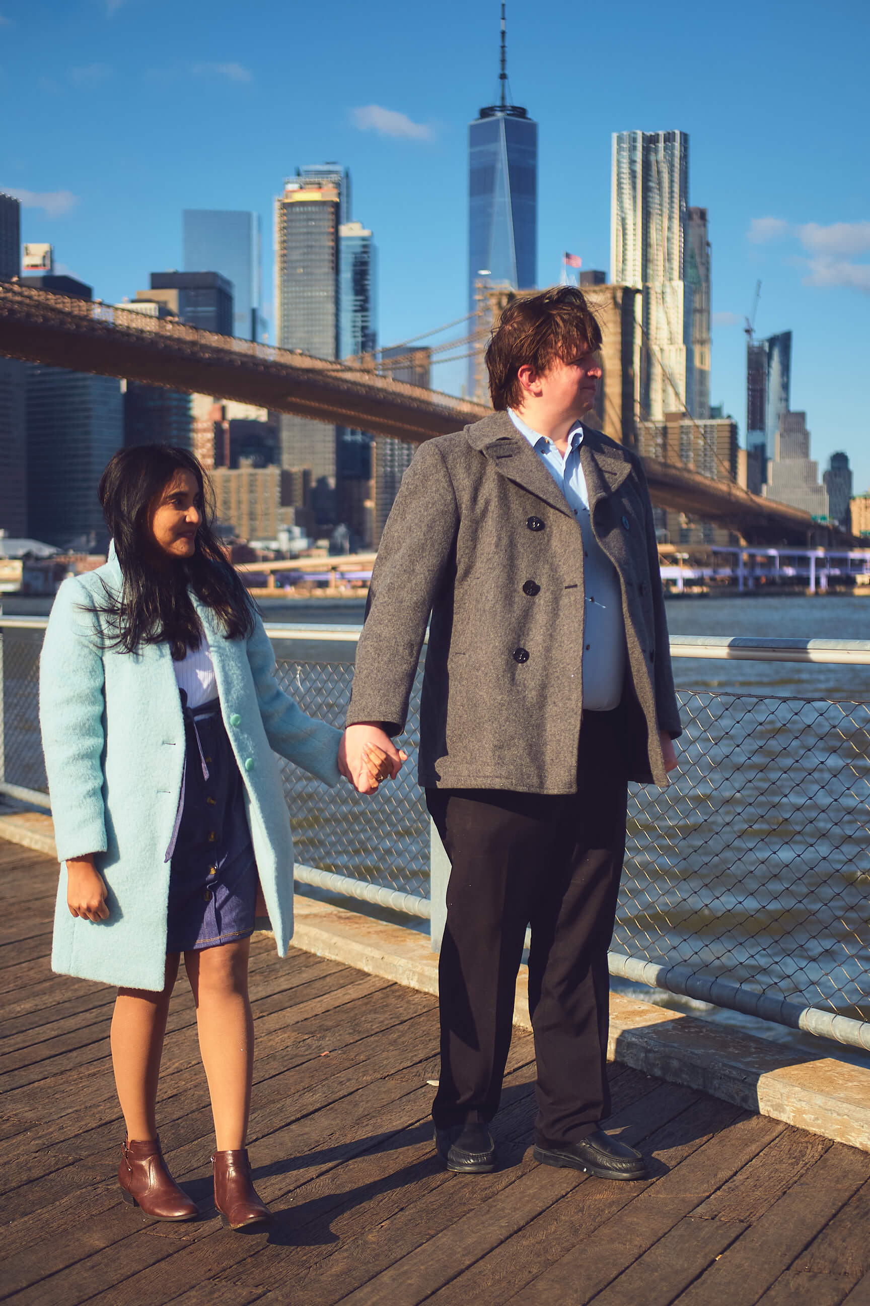 Flora - 1 Year Wedding Anniversary Photoshoot - Couples photography - Portrait Session - Dumbo Brooklyn Bridge Park - New York