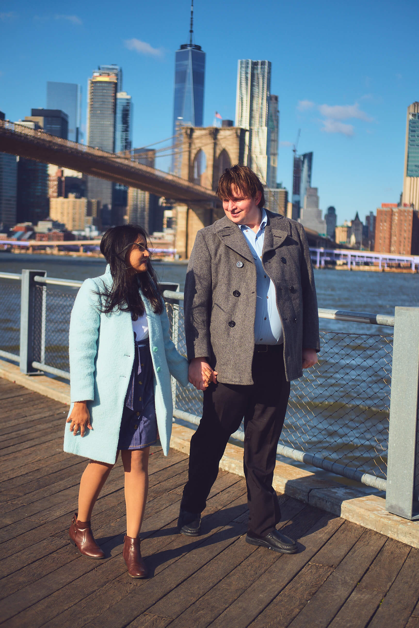 Flora - 1 Year Wedding Anniversary Photoshoot - Couples photography - Portrait Session - Dumbo Brooklyn Bridge Park - New York