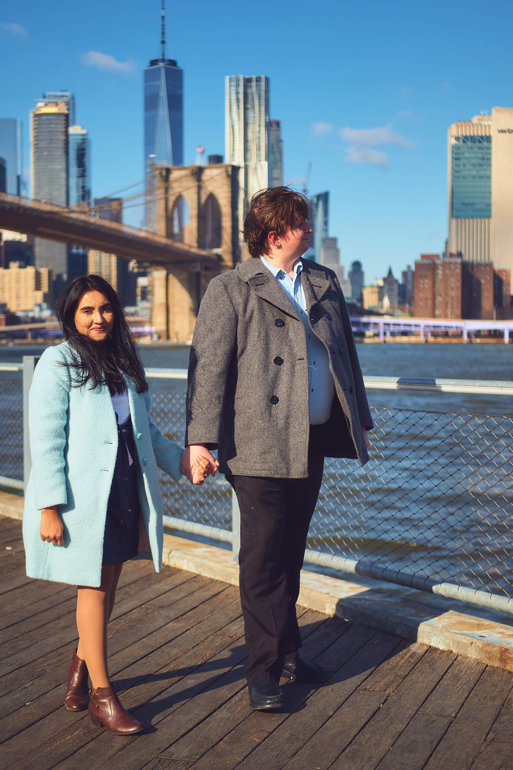 Flora - 1 Year Wedding Anniversary Photoshoot - Couples photography - Portrait Session - Dumbo Brooklyn Bridge Park - New York