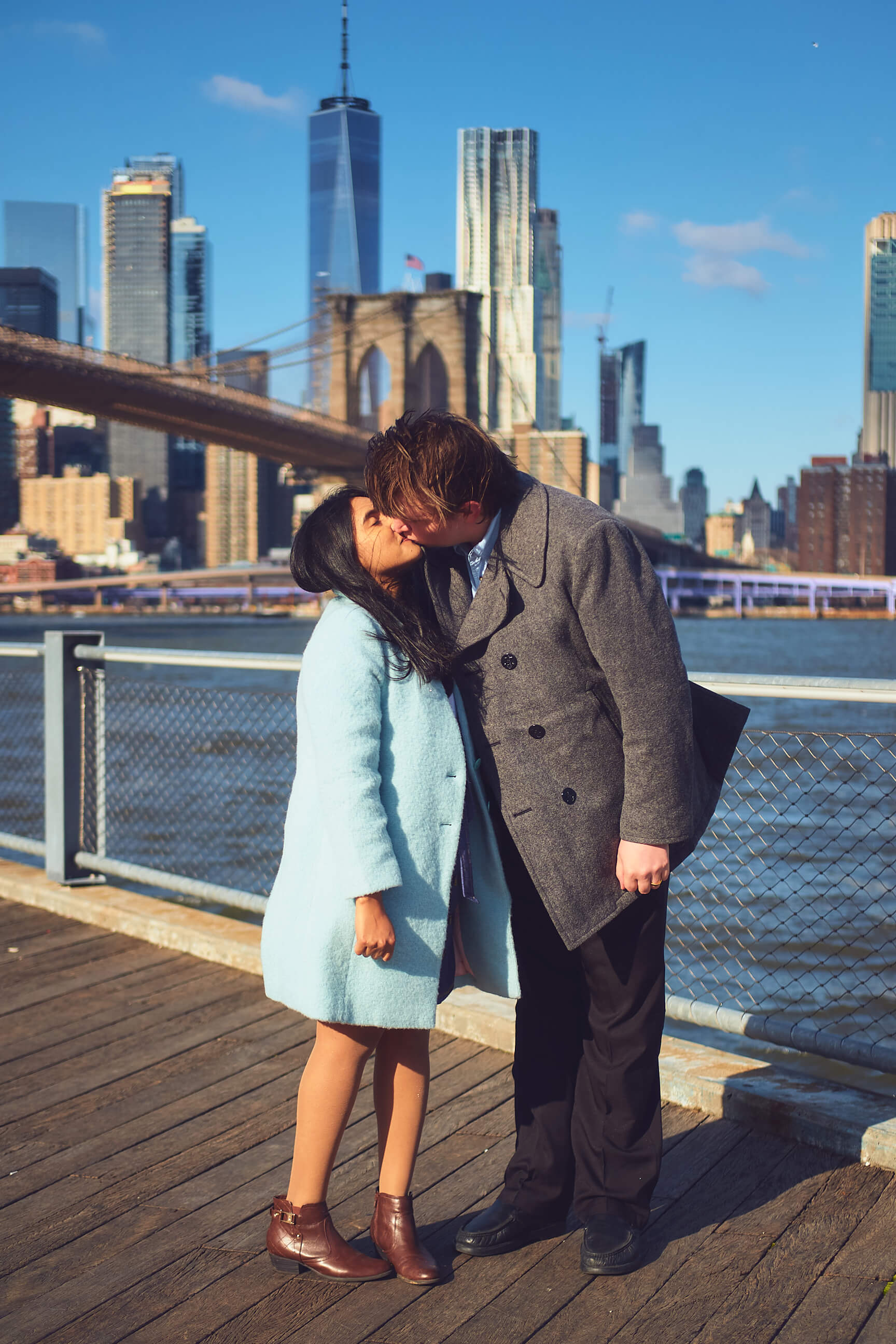 Flora - 1 Year Wedding Anniversary Photoshoot - Couples photography - Portrait Session - Dumbo Brooklyn Bridge Park - New York