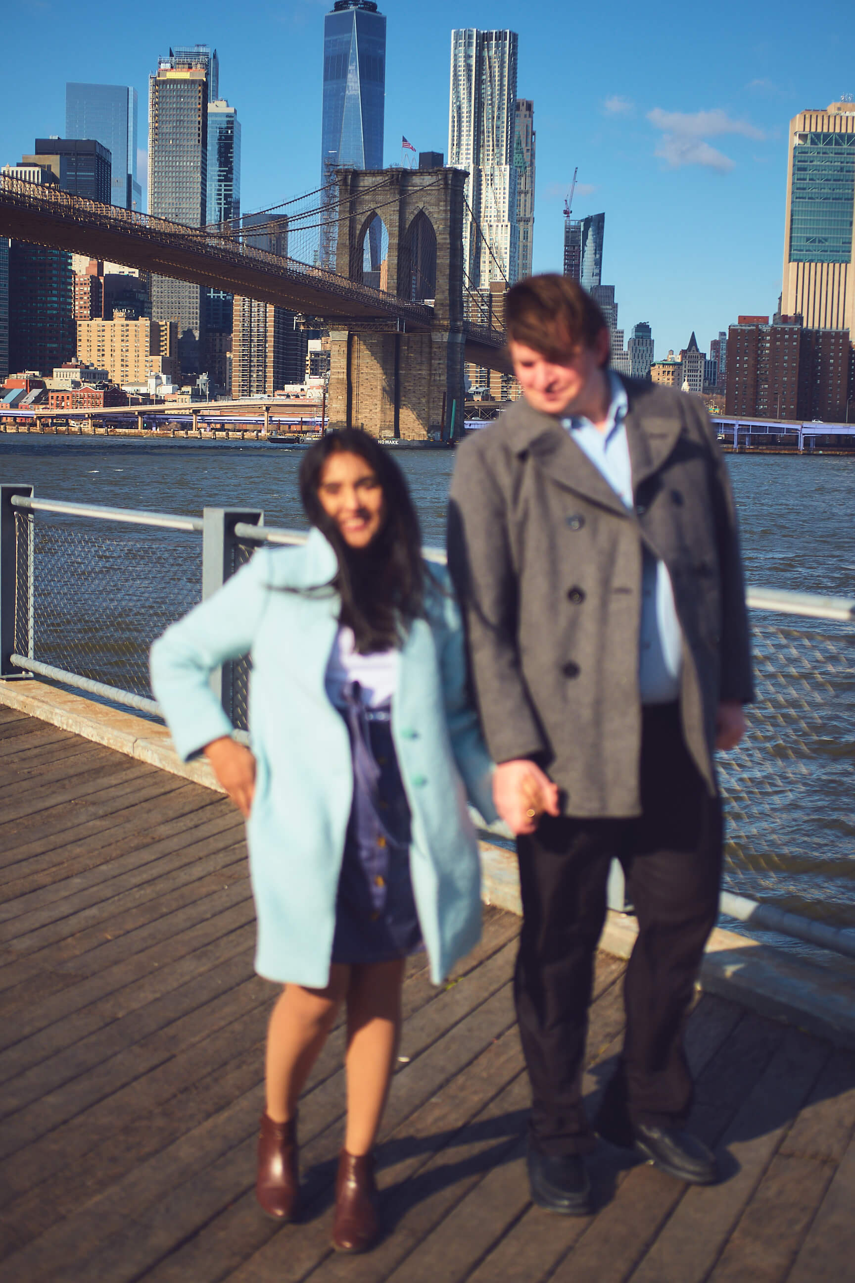 Flora - 1 Year Wedding Anniversary Photoshoot - Couples photography - Portrait Session - Dumbo Brooklyn Bridge Park - New York