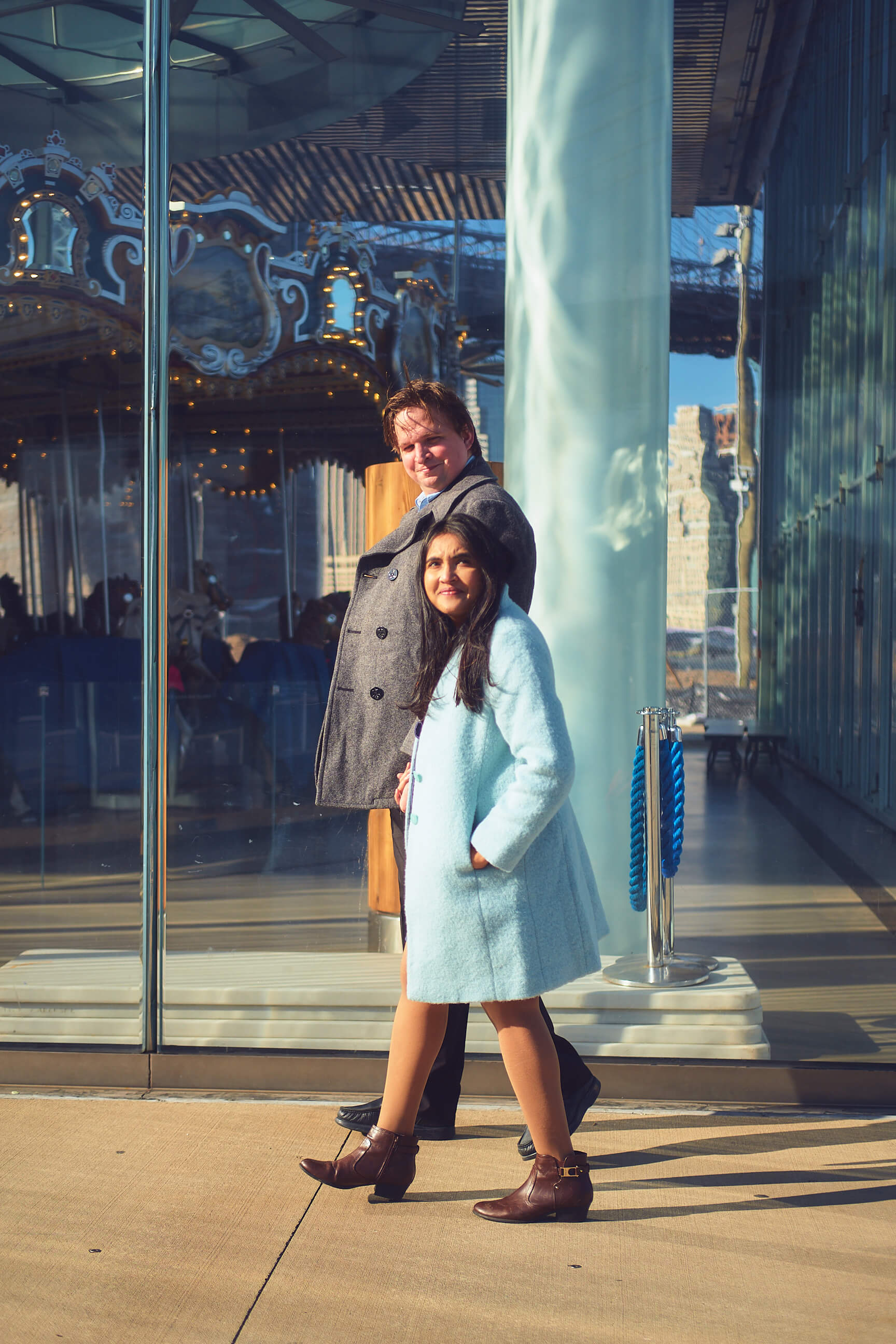 Flora - 1 Year Wedding Anniversary Photoshoot - Couples photography - Portrait Session - Dumbo Brooklyn Bridge Park - New York