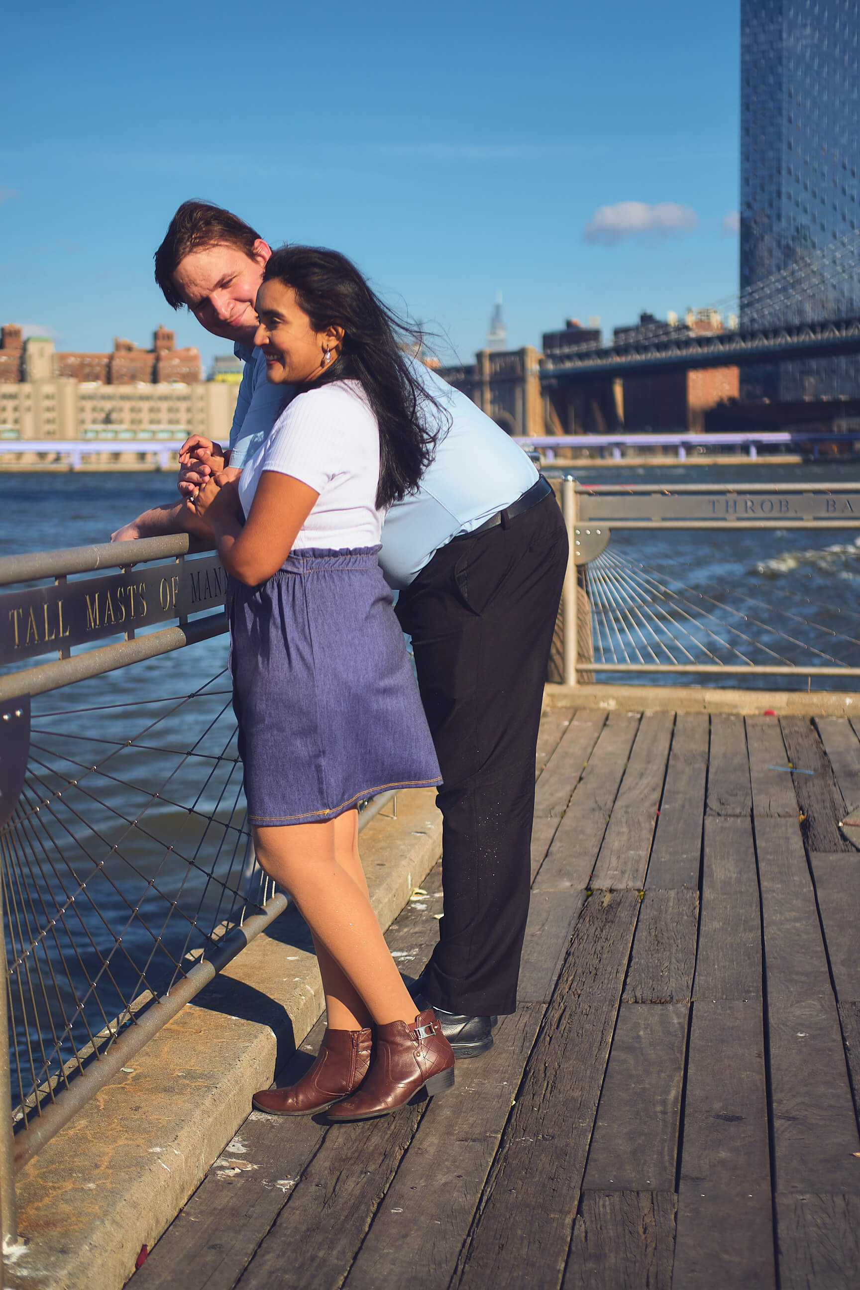 Flora - 1 Year Wedding Anniversary Photoshoot - Couples photography - Portrait Session - Dumbo Brooklyn Bridge Park - New York