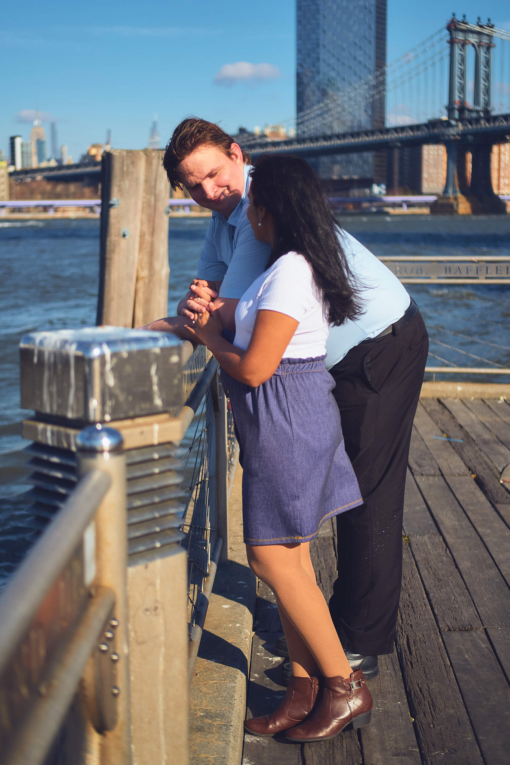 Flora - 1 Year Wedding Anniversary Photoshoot - Couples photography - Portrait Session - Dumbo Brooklyn Bridge Park - New York