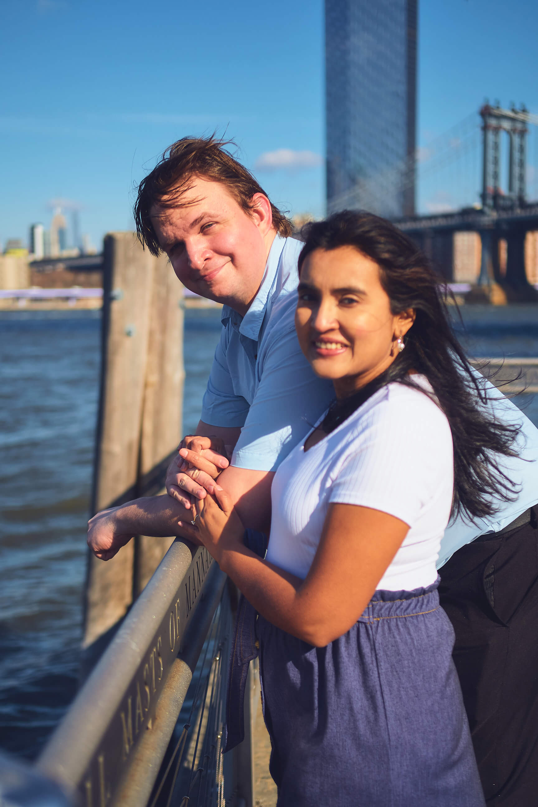 Flora - 1 Year Wedding Anniversary Photoshoot - Couples photography - Portrait Session - Dumbo Brooklyn Bridge Park - New York