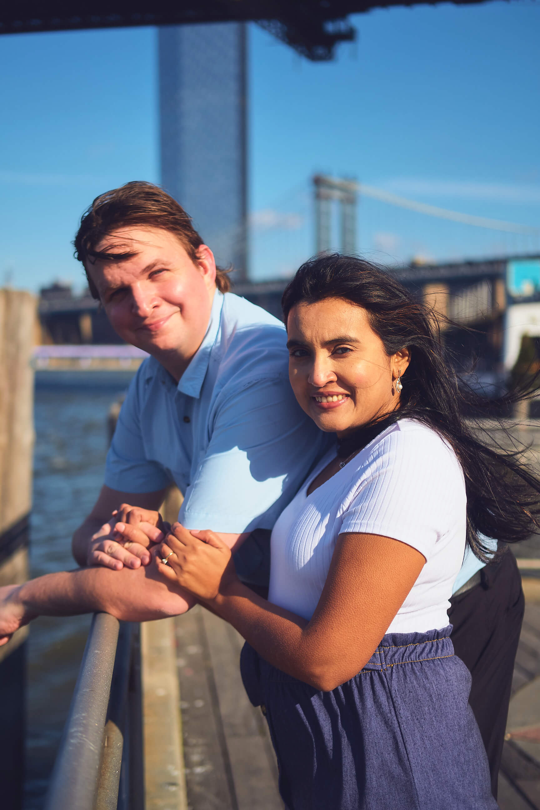 Flora - 1 Year Wedding Anniversary Photoshoot - Couples photography - Portrait Session - Dumbo Brooklyn Bridge Park - New York