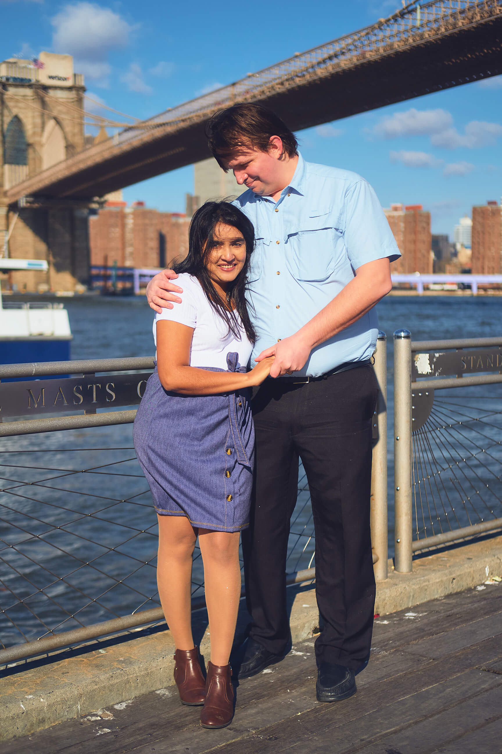 Flora - 1 Year Wedding Anniversary Photoshoot - Couples photography - Portrait Session - Dumbo Brooklyn Bridge Park - New York