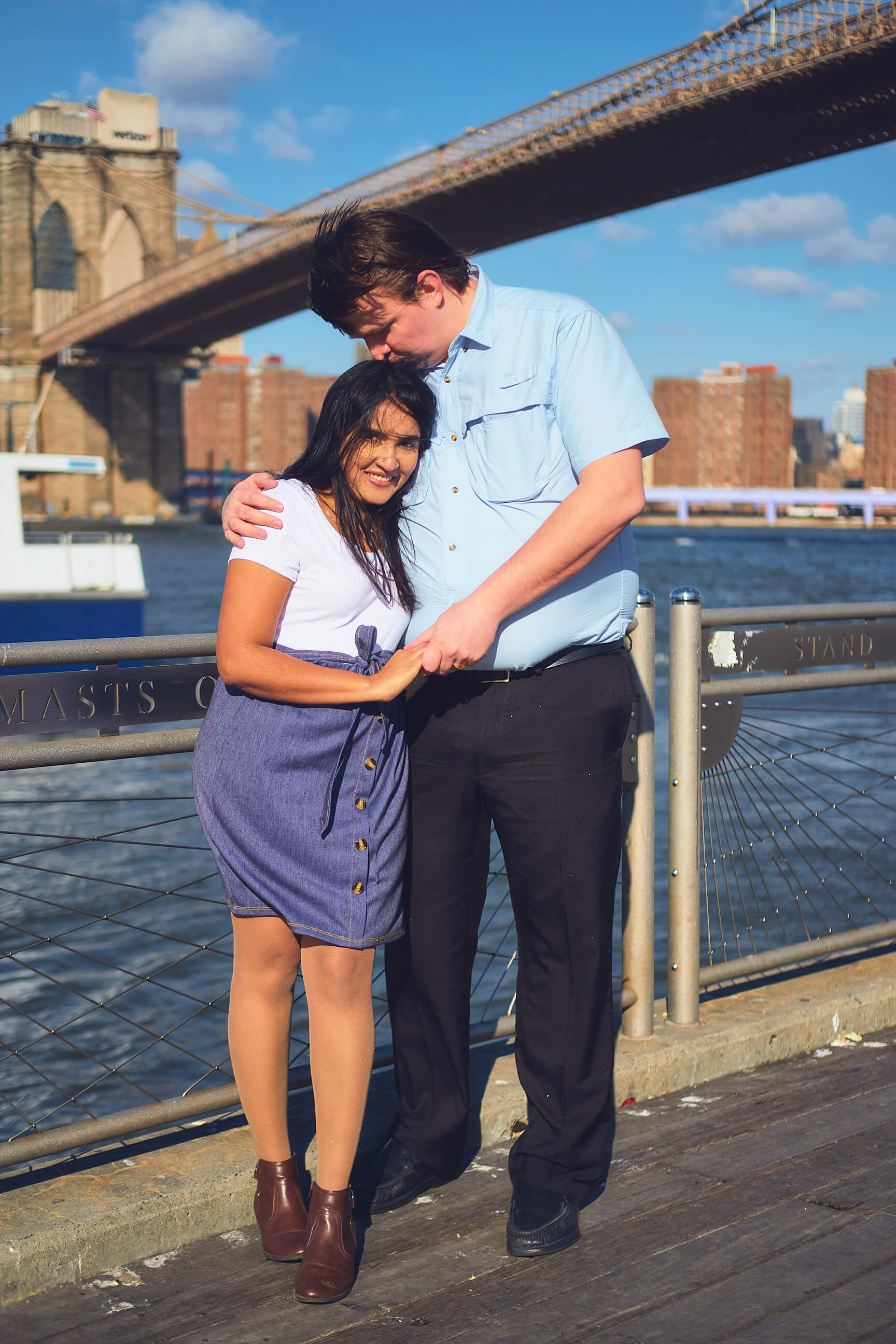 Flora - 1 Year Wedding Anniversary Photoshoot - Couples photography - Portrait Session - Dumbo Brooklyn Bridge Park - New York