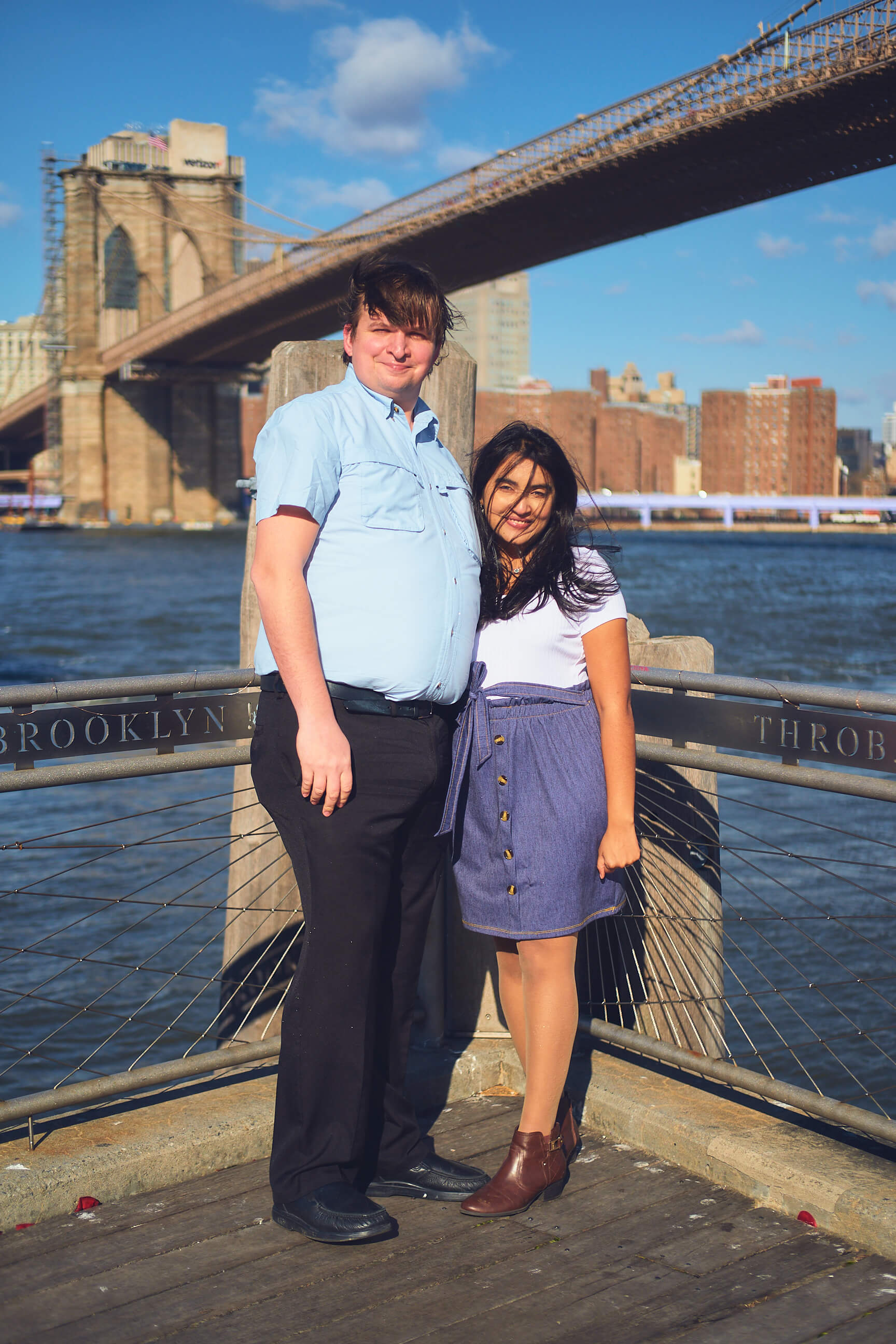 Flora - 1 Year Wedding Anniversary Photoshoot - Couples photography - Portrait Session - Dumbo Brooklyn Bridge Park - New York