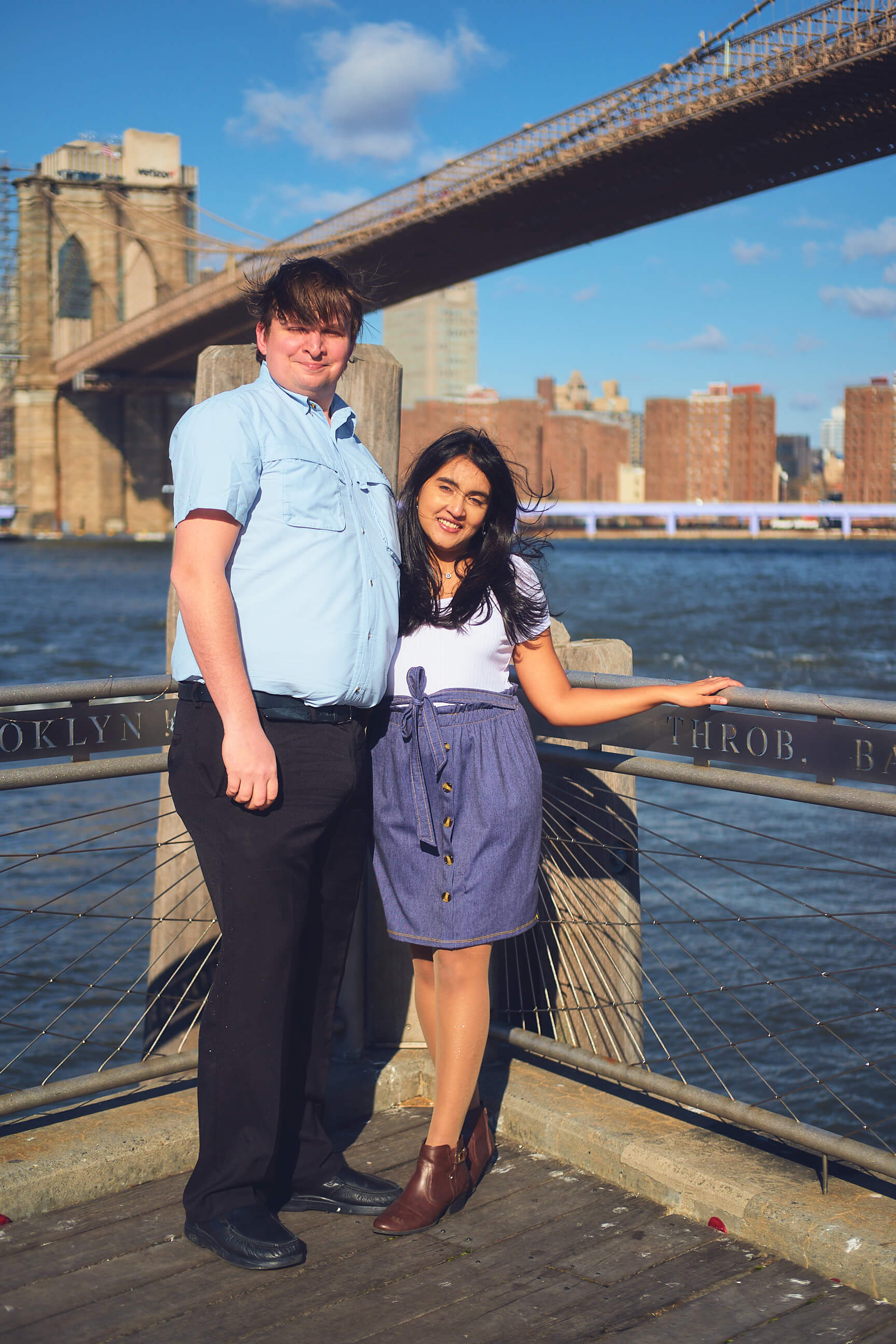 Flora - 1 Year Wedding Anniversary Photoshoot - Couples photography - Portrait Session - Dumbo Brooklyn Bridge Park - New York