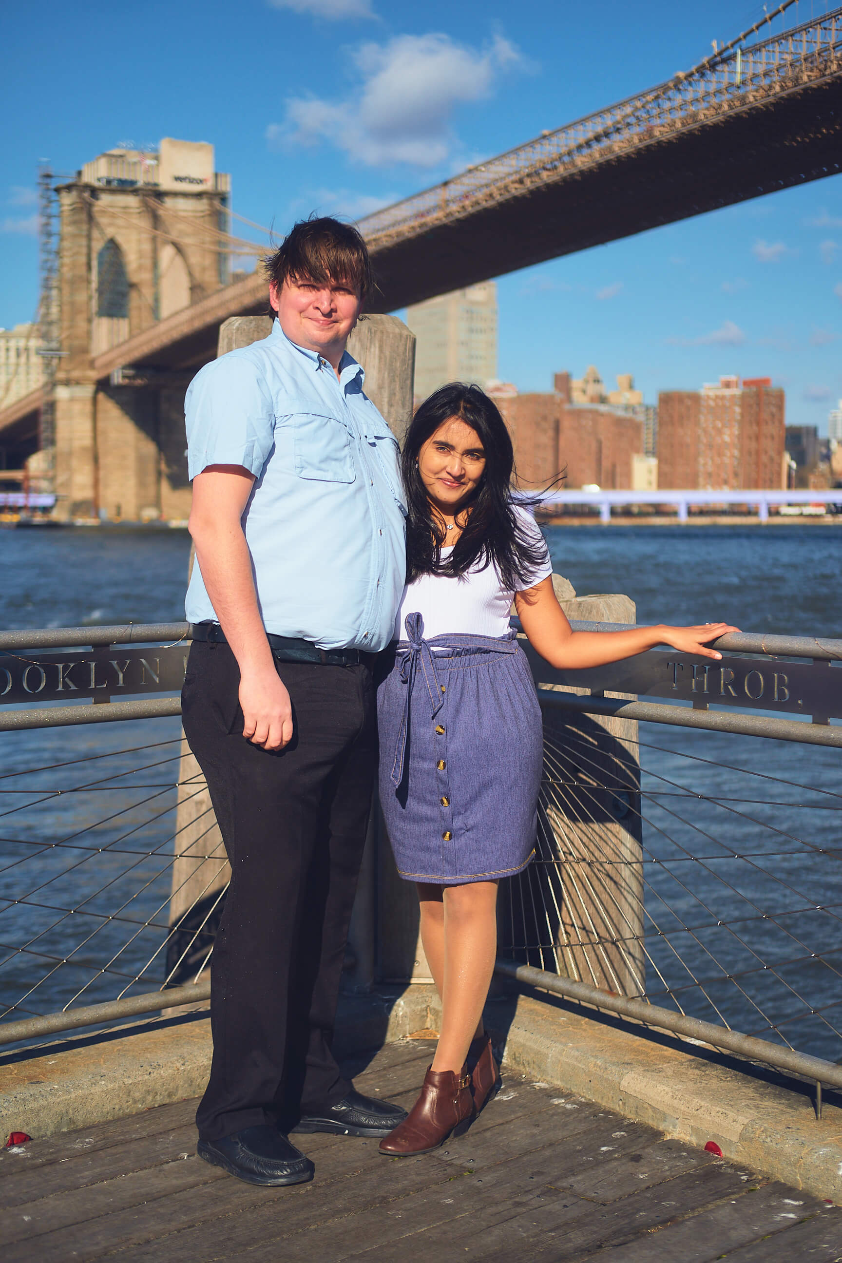 Flora - 1 Year Wedding Anniversary Photoshoot - Couples photography - Portrait Session - Dumbo Brooklyn Bridge Park - New York