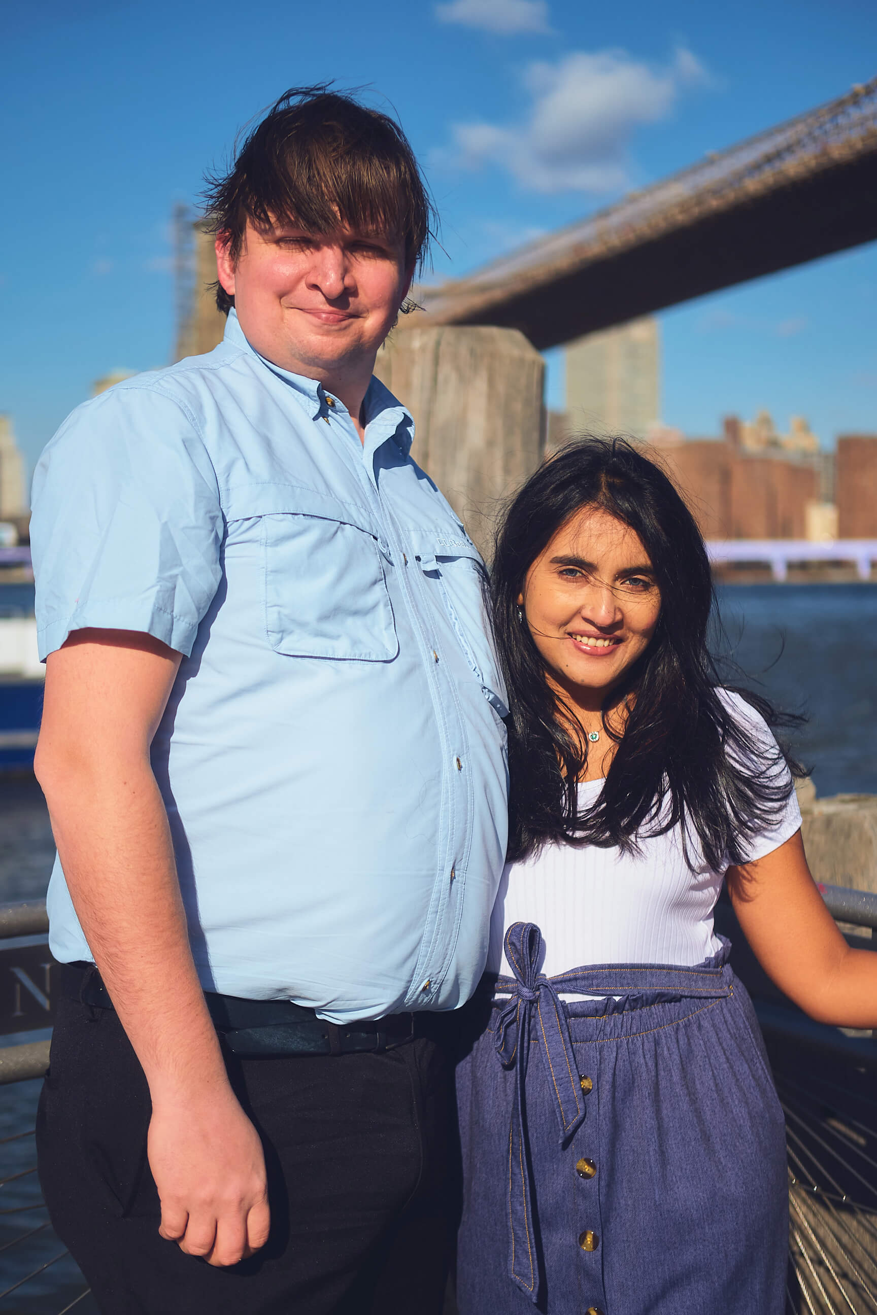 Flora - 1 Year Wedding Anniversary Photoshoot - Couples photography - Portrait Session - Dumbo Brooklyn Bridge Park - New York
