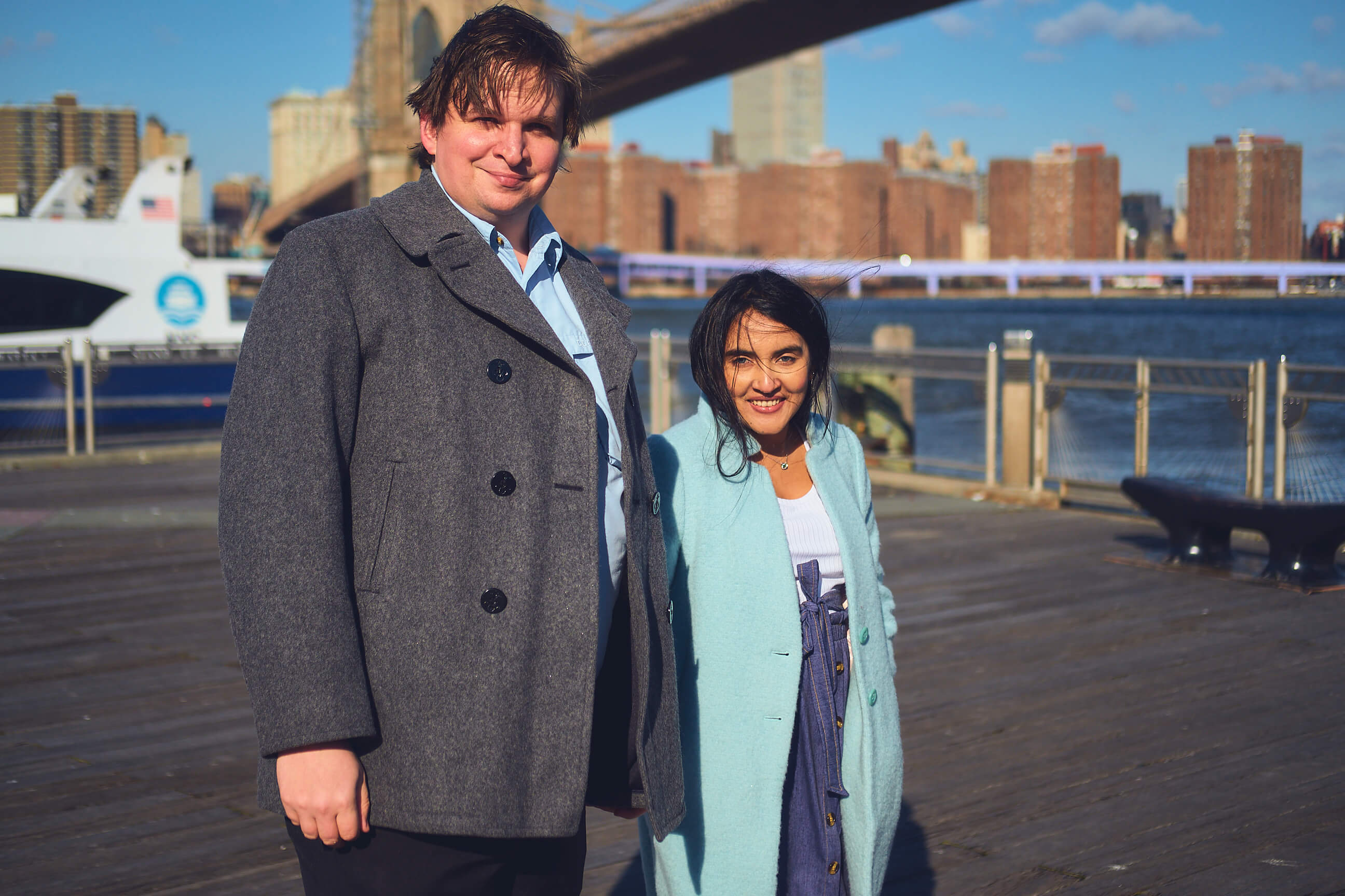 Flora - 1 Year Wedding Anniversary Photoshoot - Couples photography - Portrait Session - Dumbo Brooklyn Bridge Park - New York