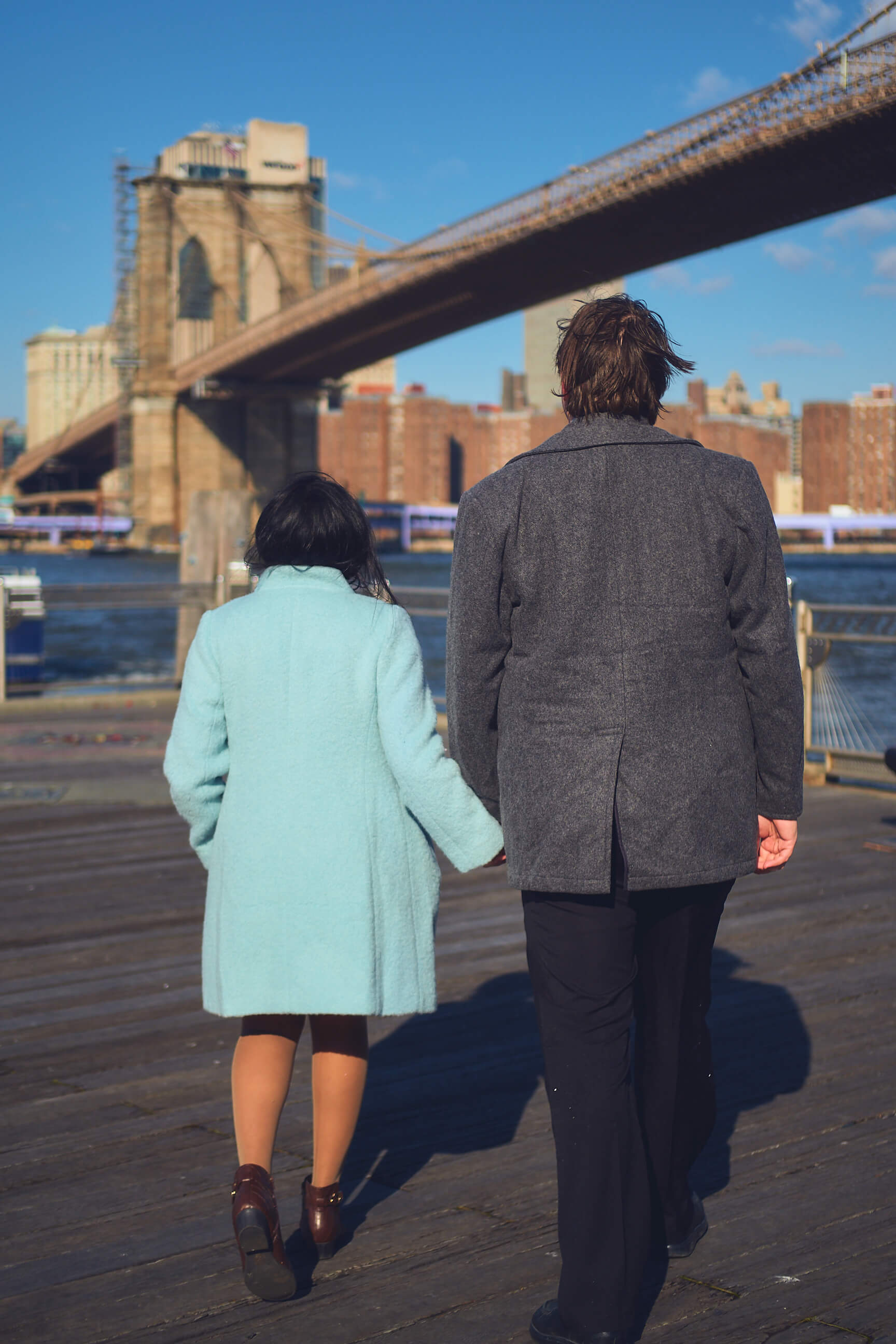 Flora - 1 Year Wedding Anniversary Photoshoot - Couples photography - Portrait Session - Dumbo Brooklyn Bridge Park - New York