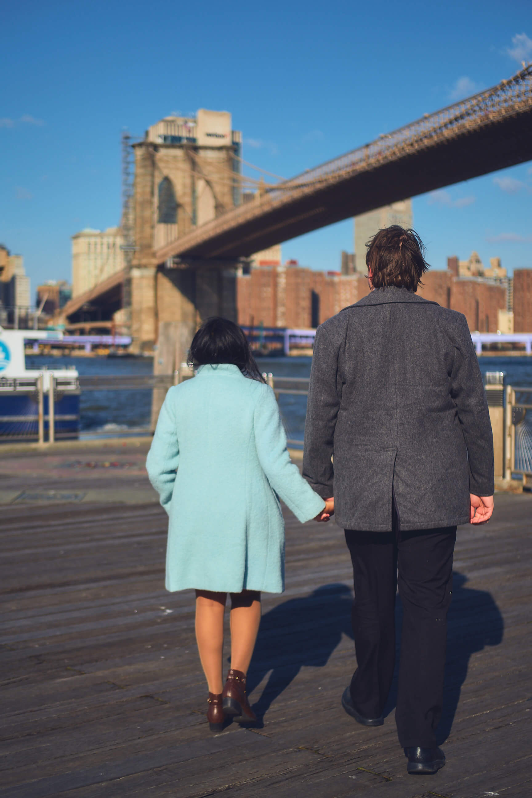 Flora - 1 Year Wedding Anniversary Photoshoot - Couples photography - Portrait Session - Dumbo Brooklyn Bridge Park - New York