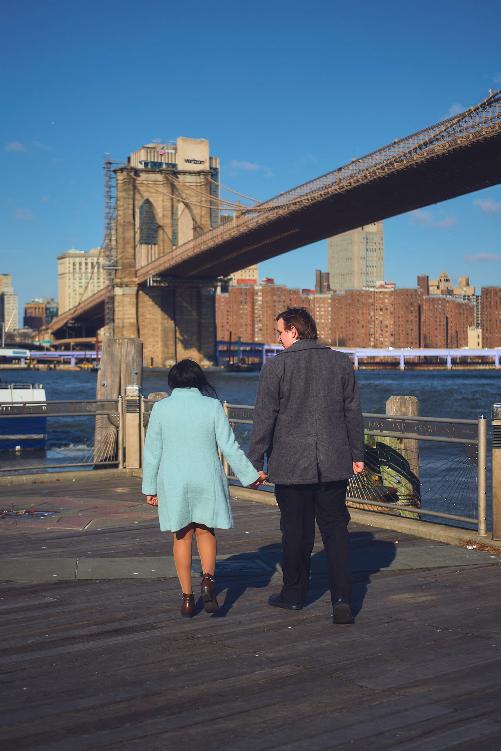 Flora - 1 Year Wedding Anniversary Photoshoot - Couples photography - Portrait Session - Dumbo Brooklyn Bridge Park - New York