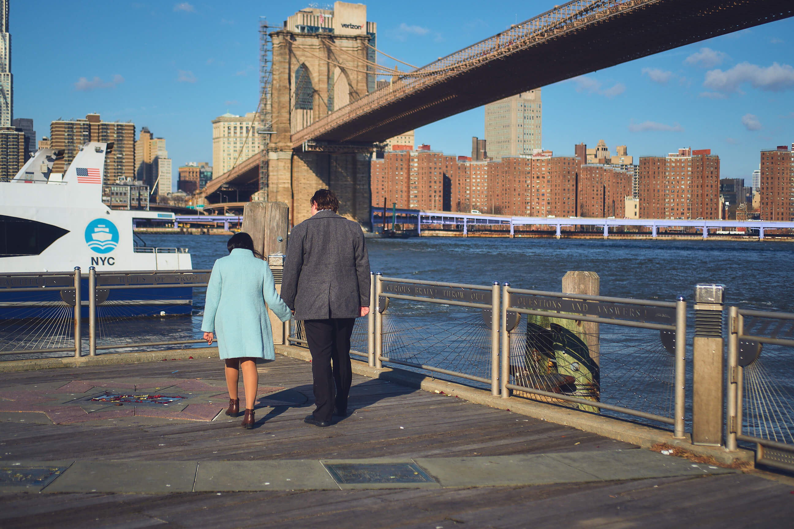 Flora - 1 Year Wedding Anniversary Photoshoot - Couples photography - Portrait Session - Dumbo Brooklyn Bridge Park - New York