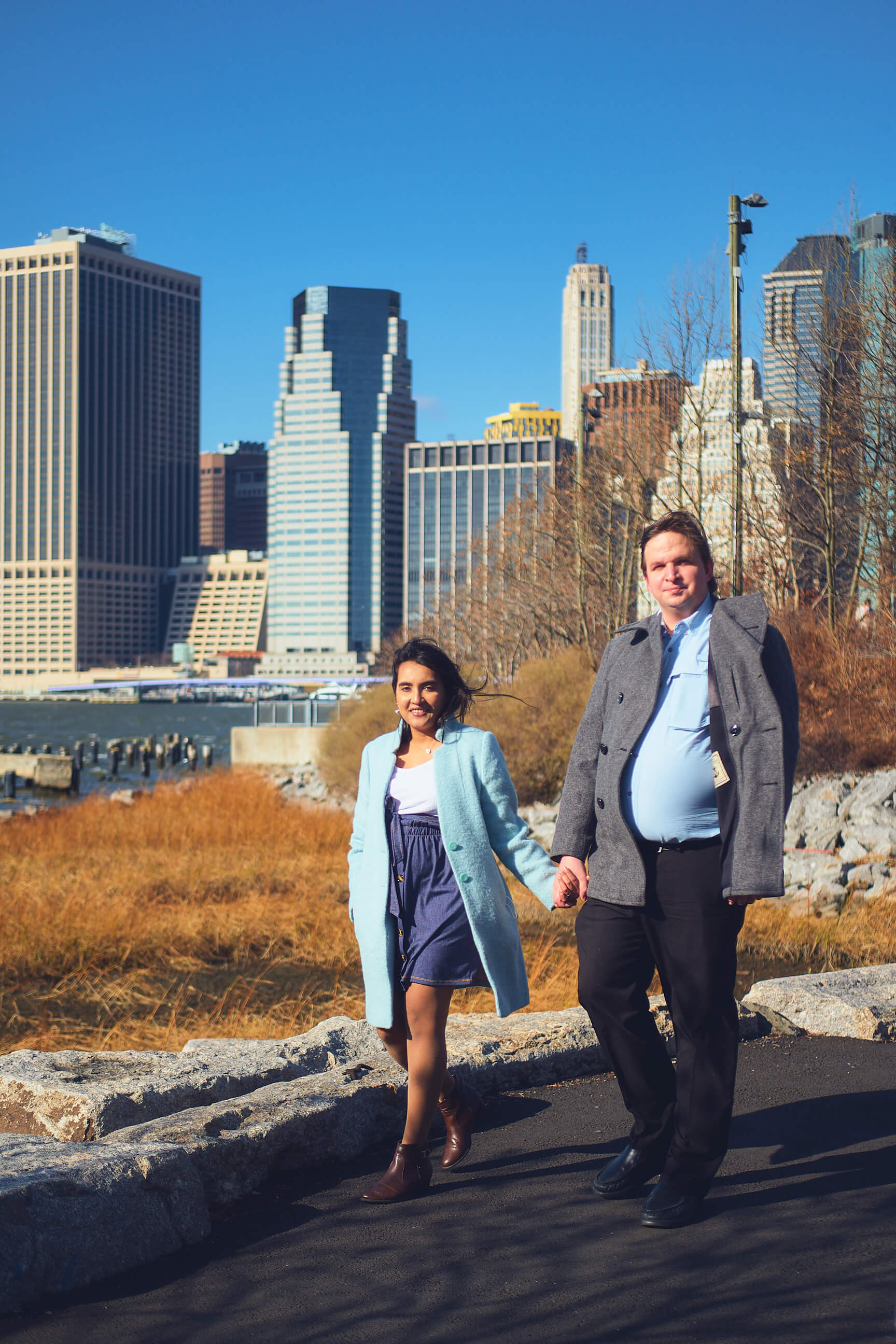 Flora - 1 Year Wedding Anniversary Photoshoot - Couples photography - Portrait Session - Dumbo Brooklyn Bridge Park - New York