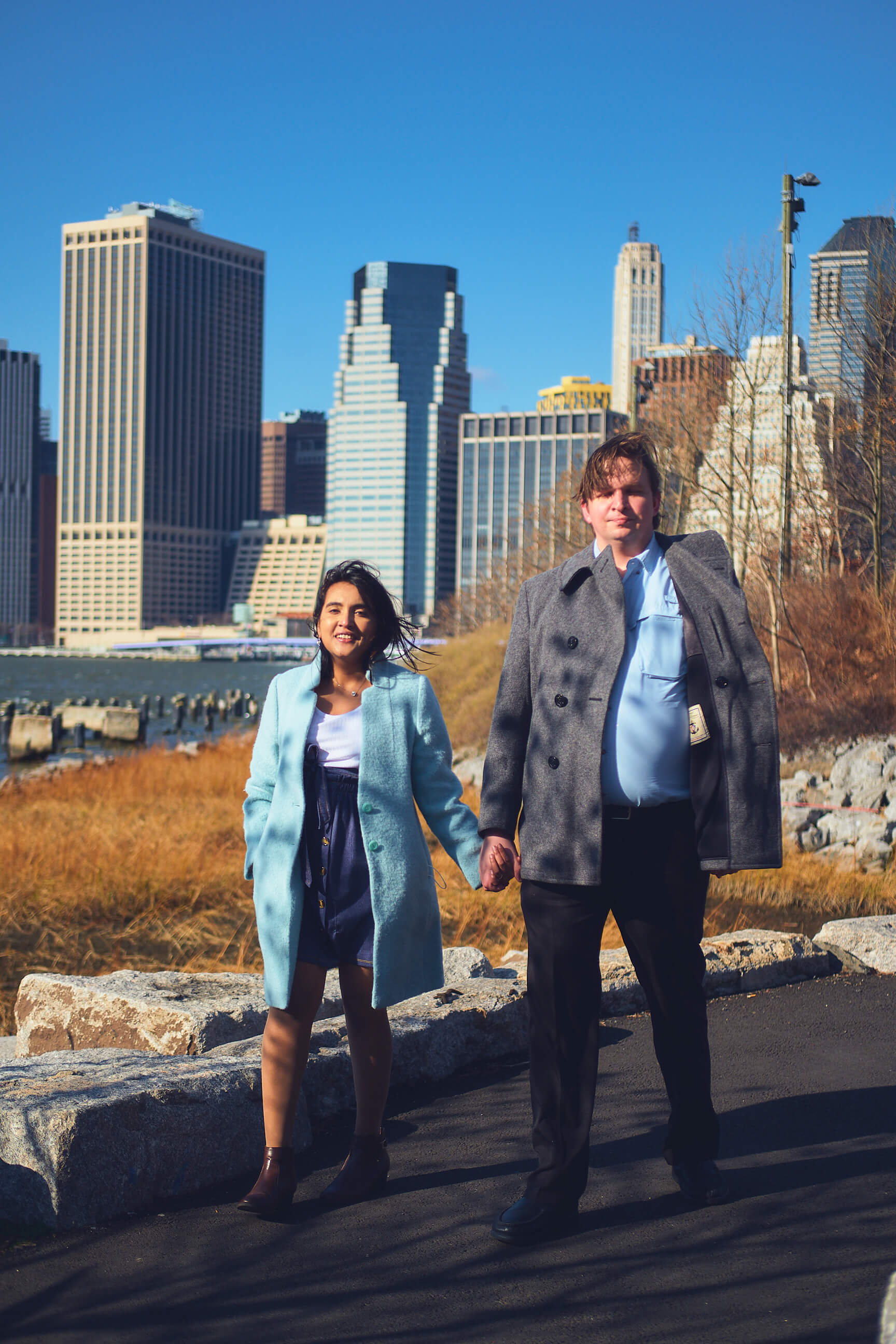 Flora - 1 Year Wedding Anniversary Photoshoot - Couples photography - Portrait Session - Dumbo Brooklyn Bridge Park - New York