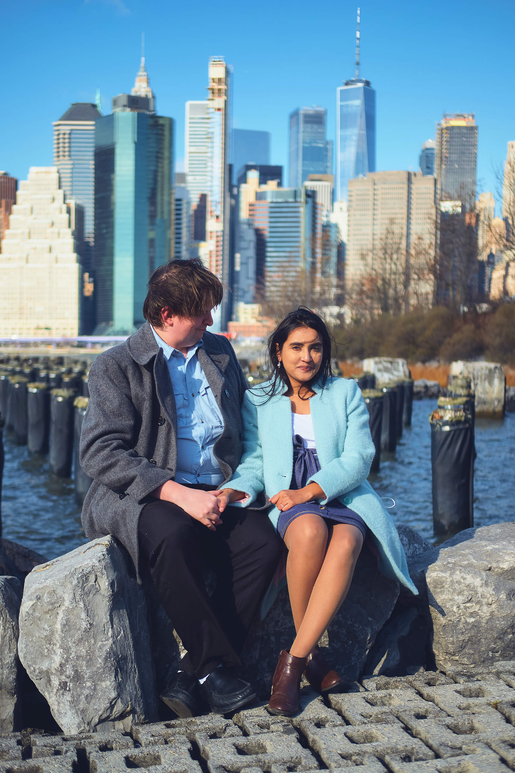 Flora - 1 Year Wedding Anniversary Photoshoot - Couples photography - Portrait Session - Dumbo Brooklyn Bridge Park - New York