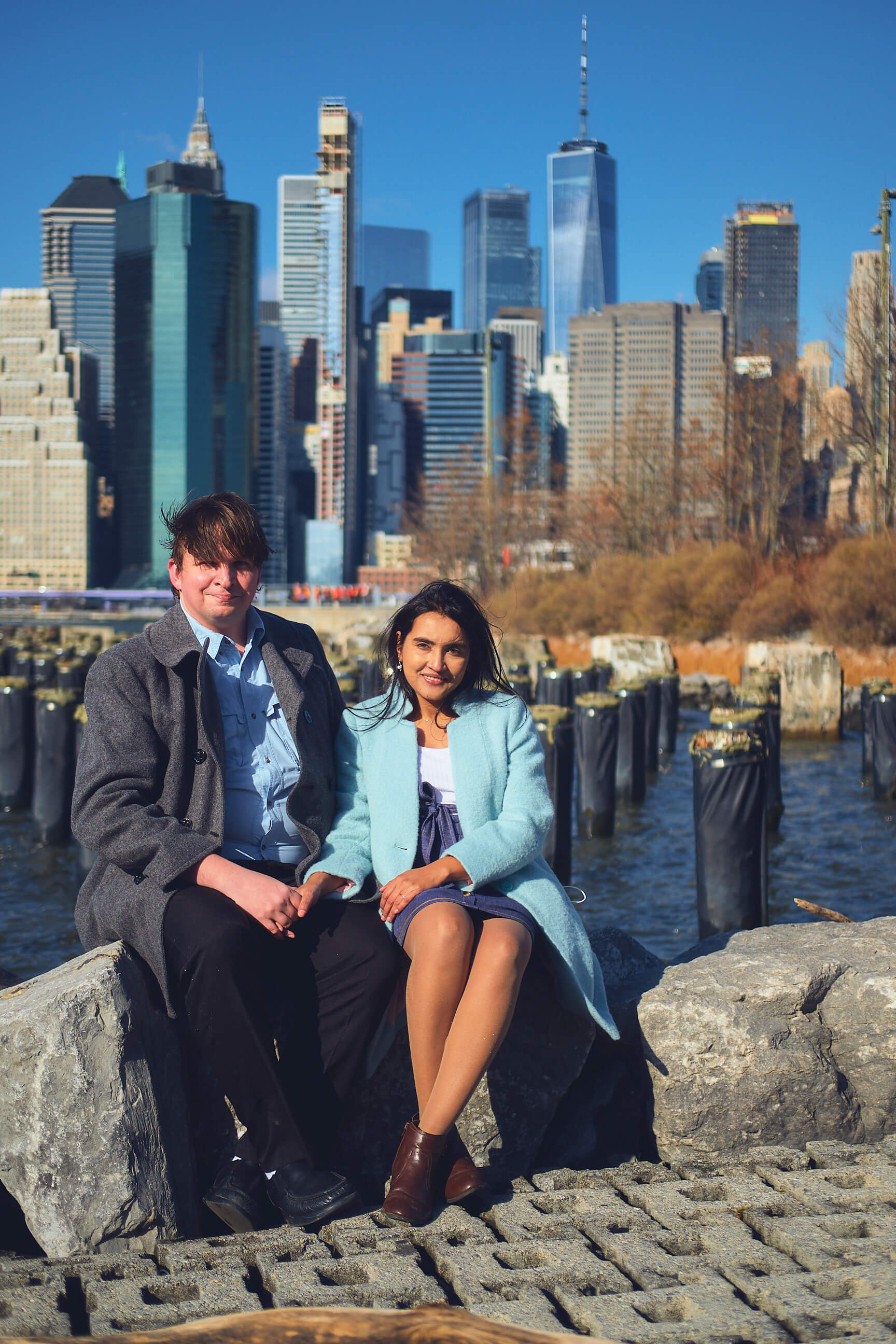 Flora - 1 Year Wedding Anniversary Photoshoot - Couples photography - Portrait Session - Dumbo Brooklyn Bridge Park - New York