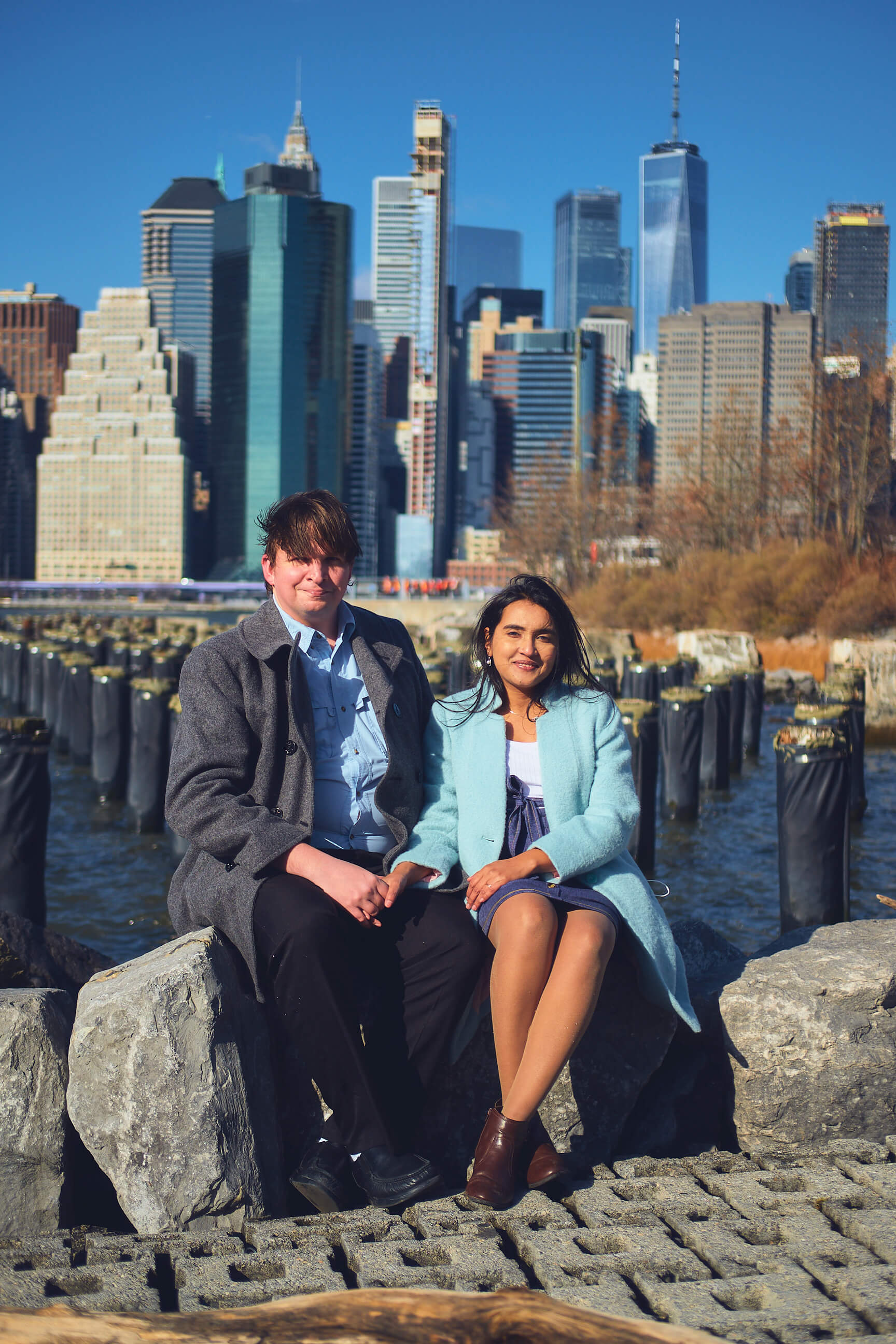 Flora - 1 Year Wedding Anniversary Photoshoot - Couples photography - Portrait Session - Dumbo Brooklyn Bridge Park - New York