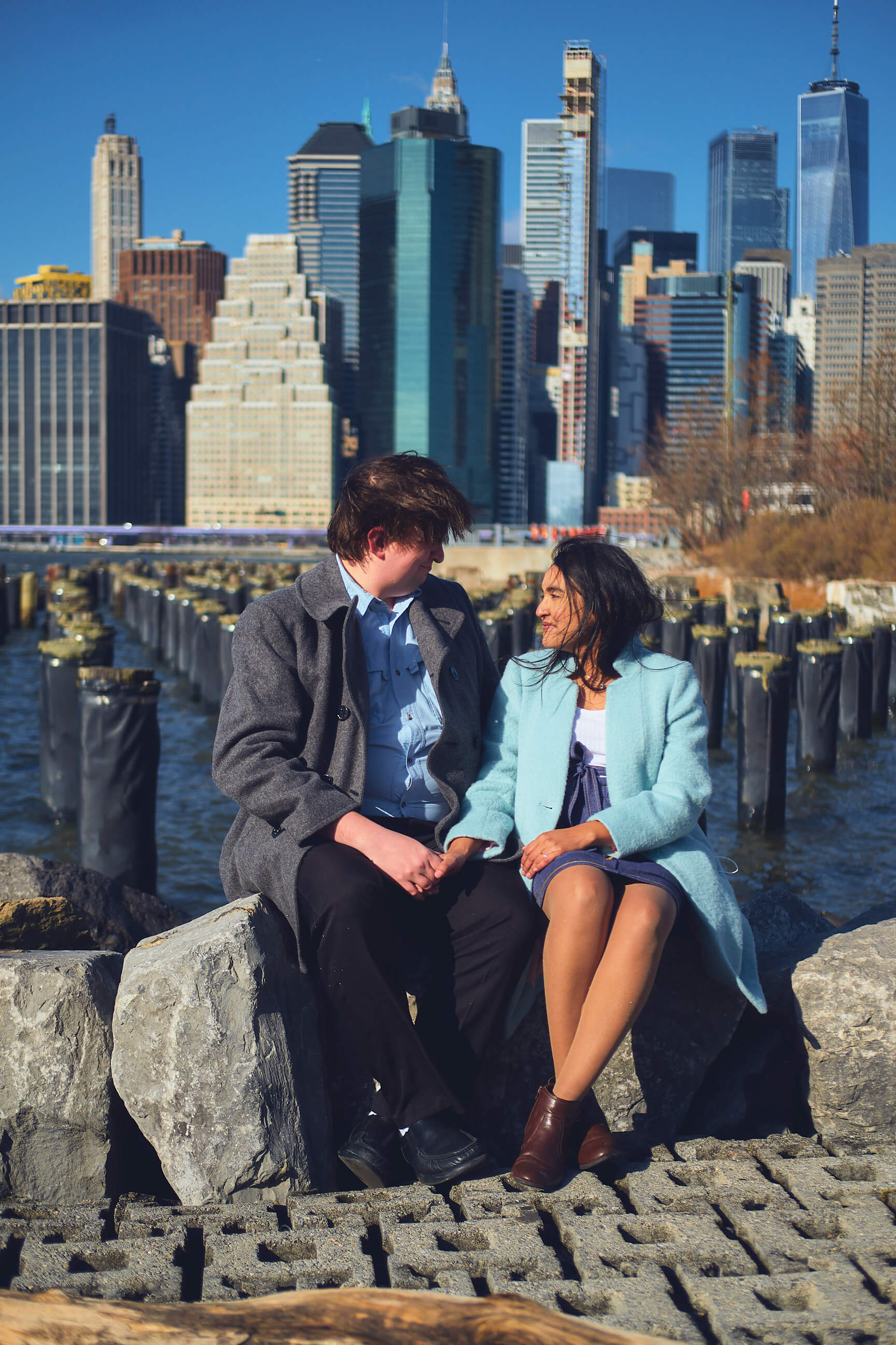Flora - 1 Year Wedding Anniversary Photoshoot - Couples photography - Portrait Session - Dumbo Brooklyn Bridge Park - New York