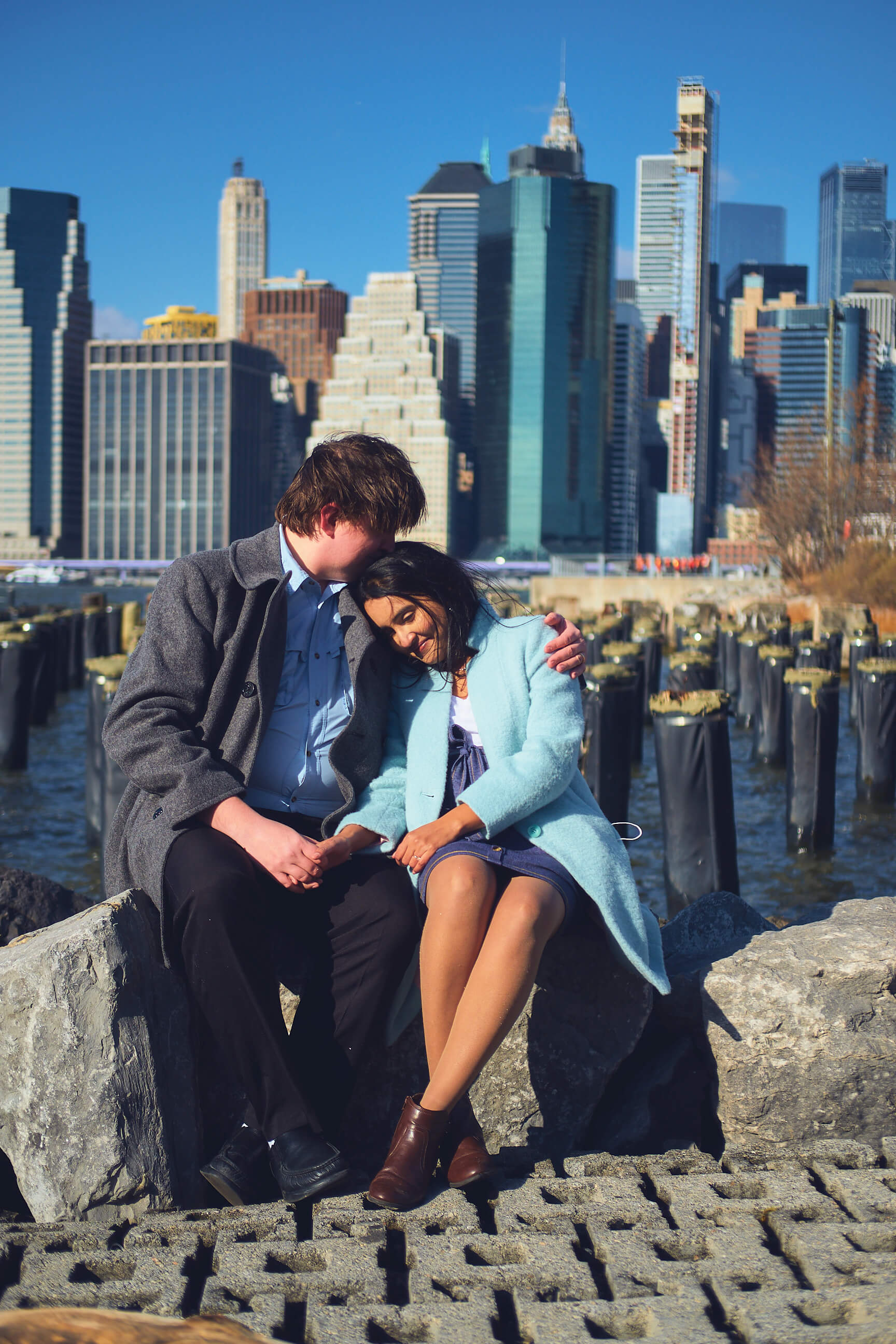Flora - 1 Year Wedding Anniversary Photoshoot - Couples photography - Portrait Session - Dumbo Brooklyn Bridge Park - New York