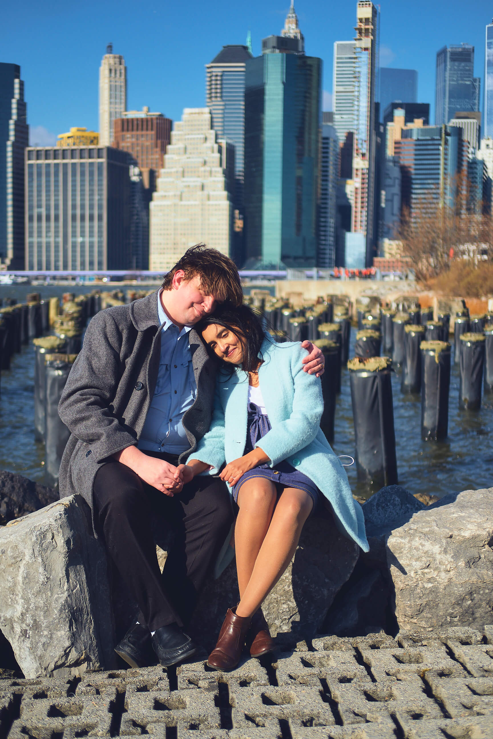 Flora - 1 Year Wedding Anniversary Photoshoot - Couples photography - Portrait Session - Dumbo Brooklyn Bridge Park - New York
